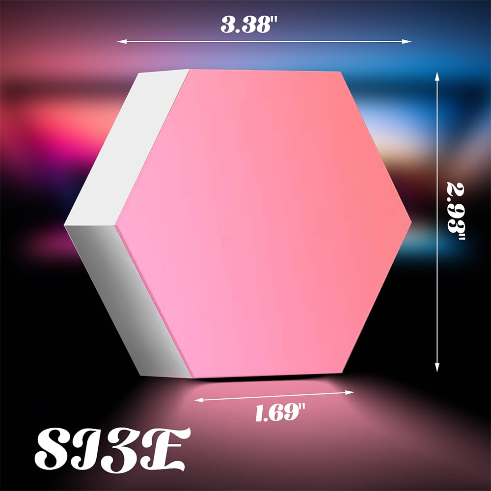 Yxqua Lighting Hexagon Lights, Modular Touch Led Light, Remote And Usb Power Supply Hexagon Wall Lights, Bedroom Led Light Wall