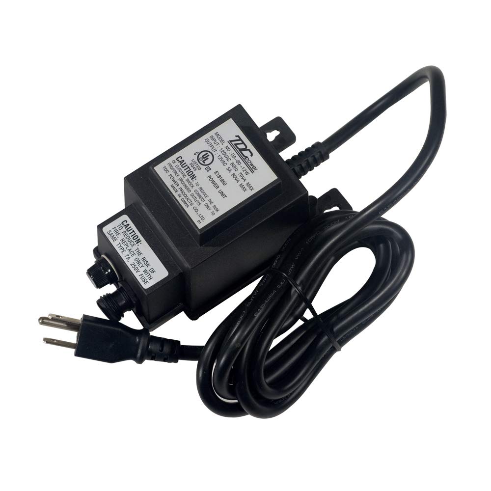 Jesco Lighting TRANS60W-OD 12V Transformer, 60 Watt, Black Finish, Plastic Material