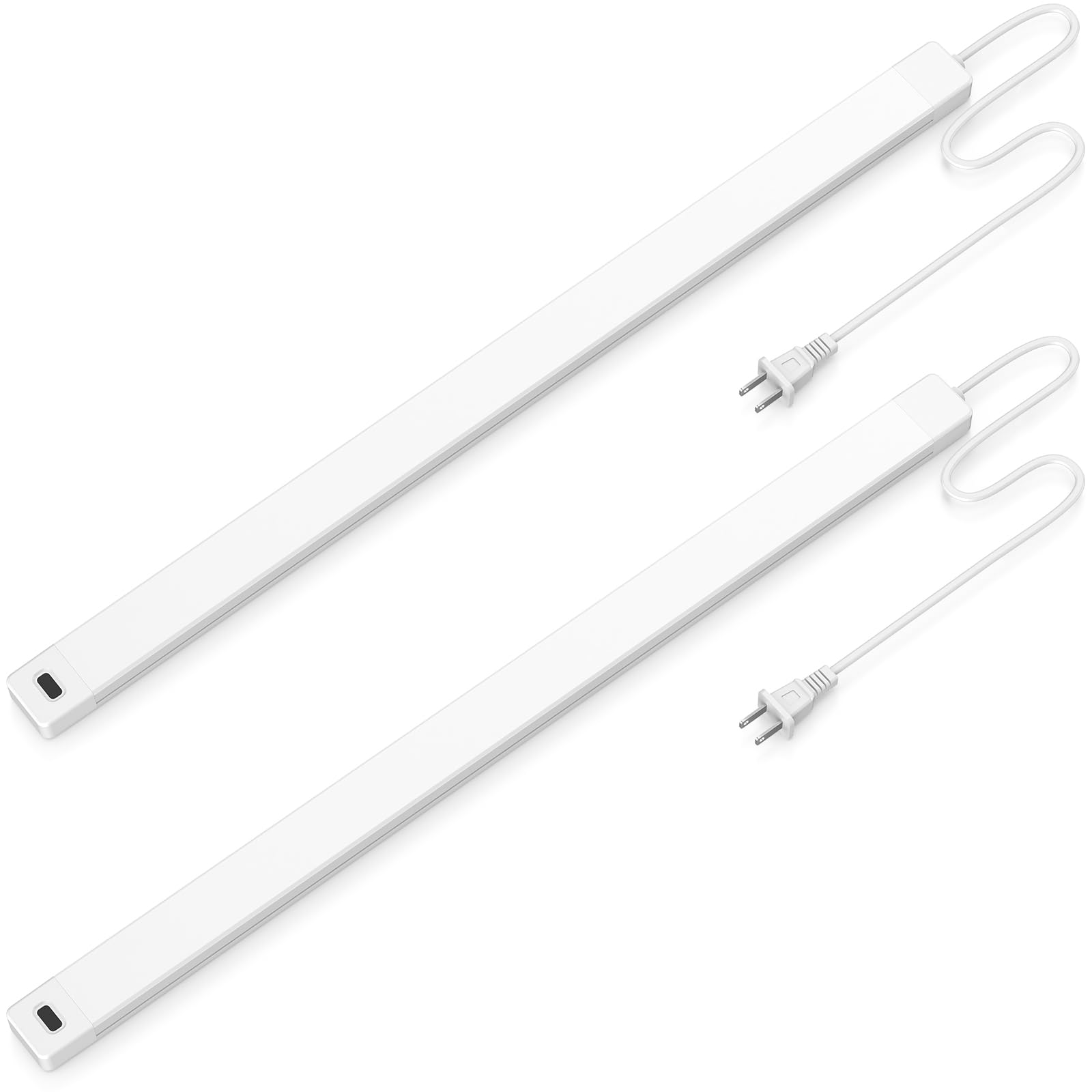 2pcs Hand Wave Under Cabinet Lights, 16'' Under Counter Lighting with Dimmable and 4000K Natural White,Plug and Play,LED Lights 