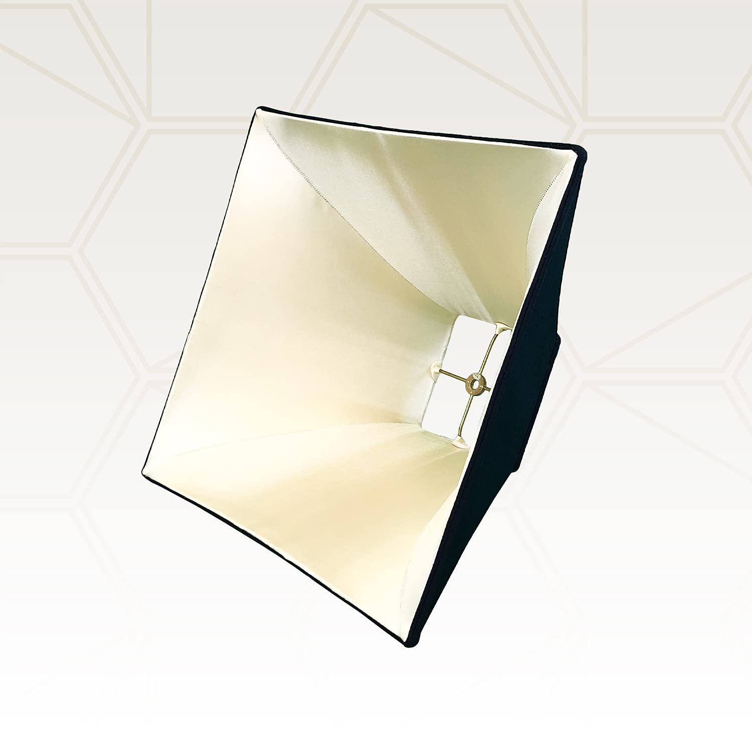 Royal Designs Square Sharp Corner Basic Lamp Shade, Black, 6 X 16 X 12.5