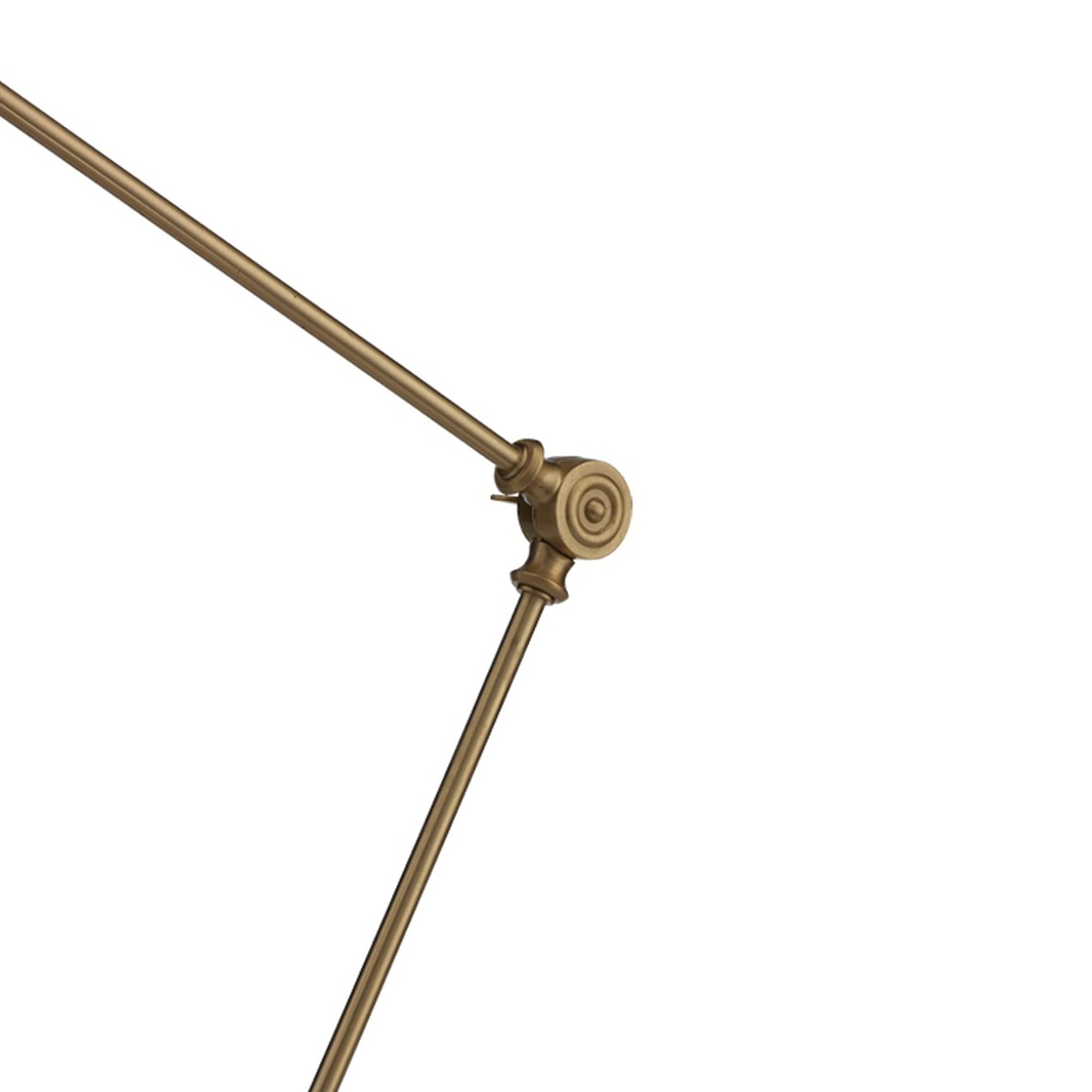 Benjara Table Lamp With Adjustable Tubular Metal Frame, Brass