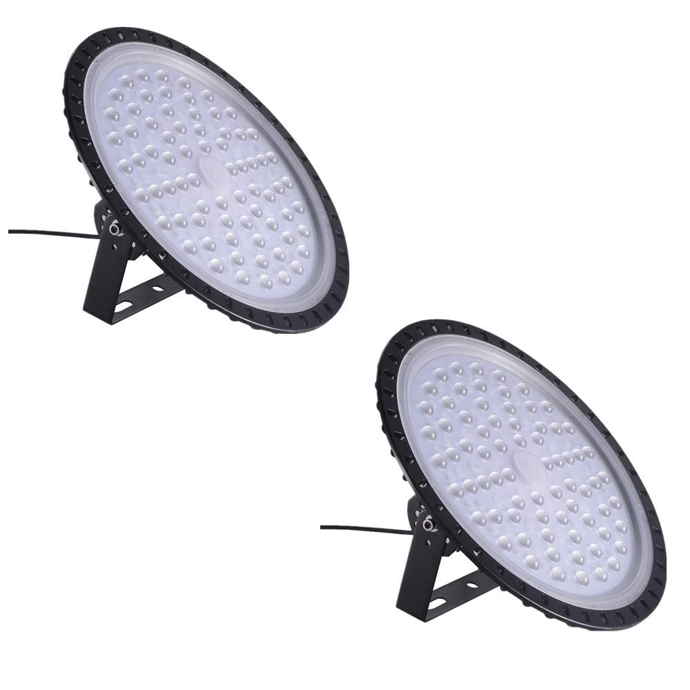 Chunnuan UFO LED High Bay Lights, 300W 30000LM, 6500K Daylight, Waterproof, 2 Pack