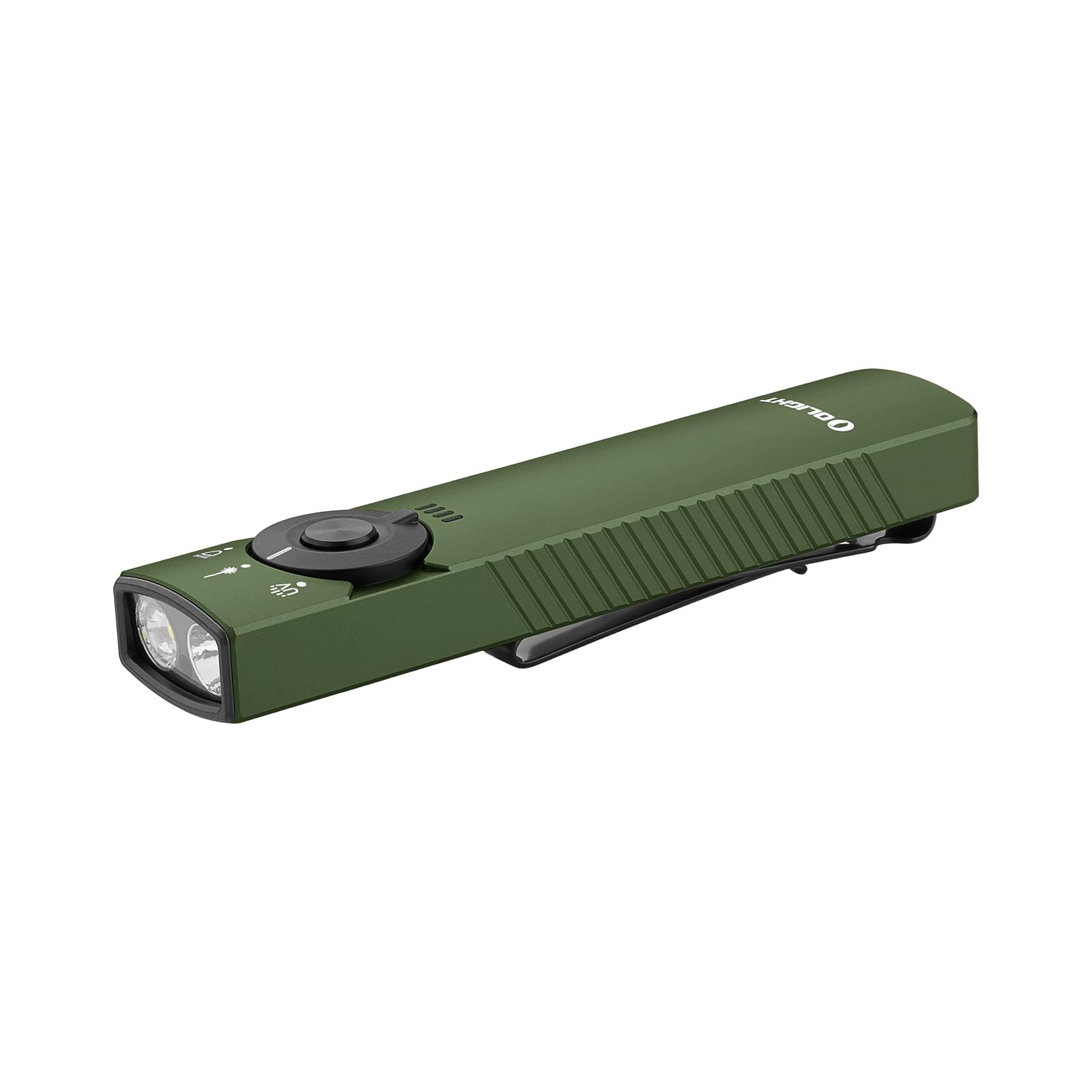 OLIGHT Arkfeld Pro Flat Flashlight, 1300 Lumens, Green Beam & UV LED, OD Green, Aluminum