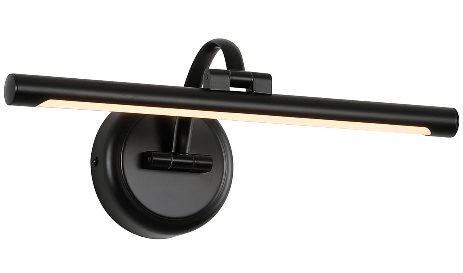 Black Picture Lights For discomfort-reducingtings Hardwired Led Wall Art Lighting 15.75 Dimmable Full Metal Gallery Light Modern Portrait Artwork Picture Frame Light With Single Swing Arm  9W  2700K  Warm White