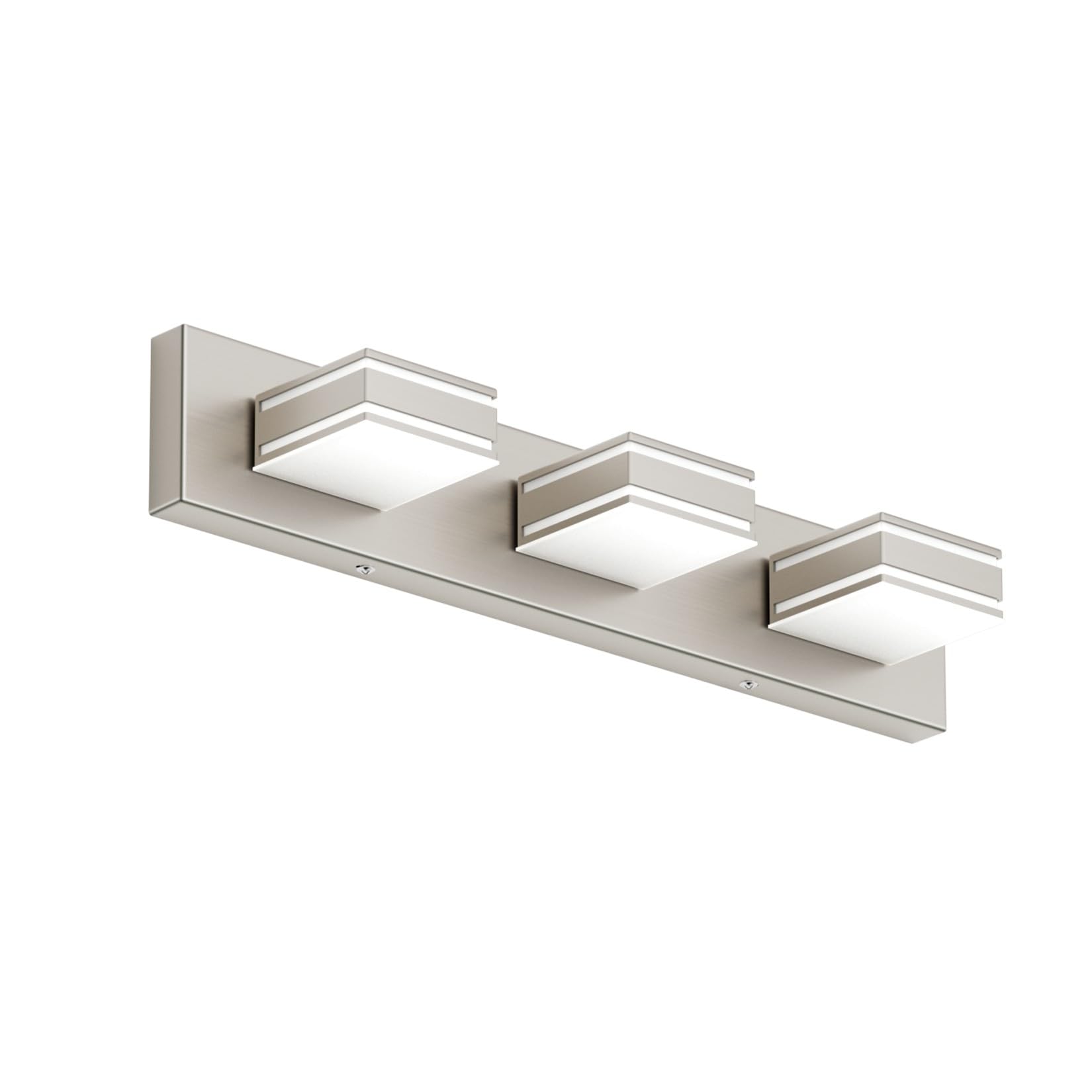 Ralbay 24Inch Brushed Nickel Bathroom Vanity Lights 3-Light Metal Acrylic Led Modern Bathroom Wall Lighting Fixtures