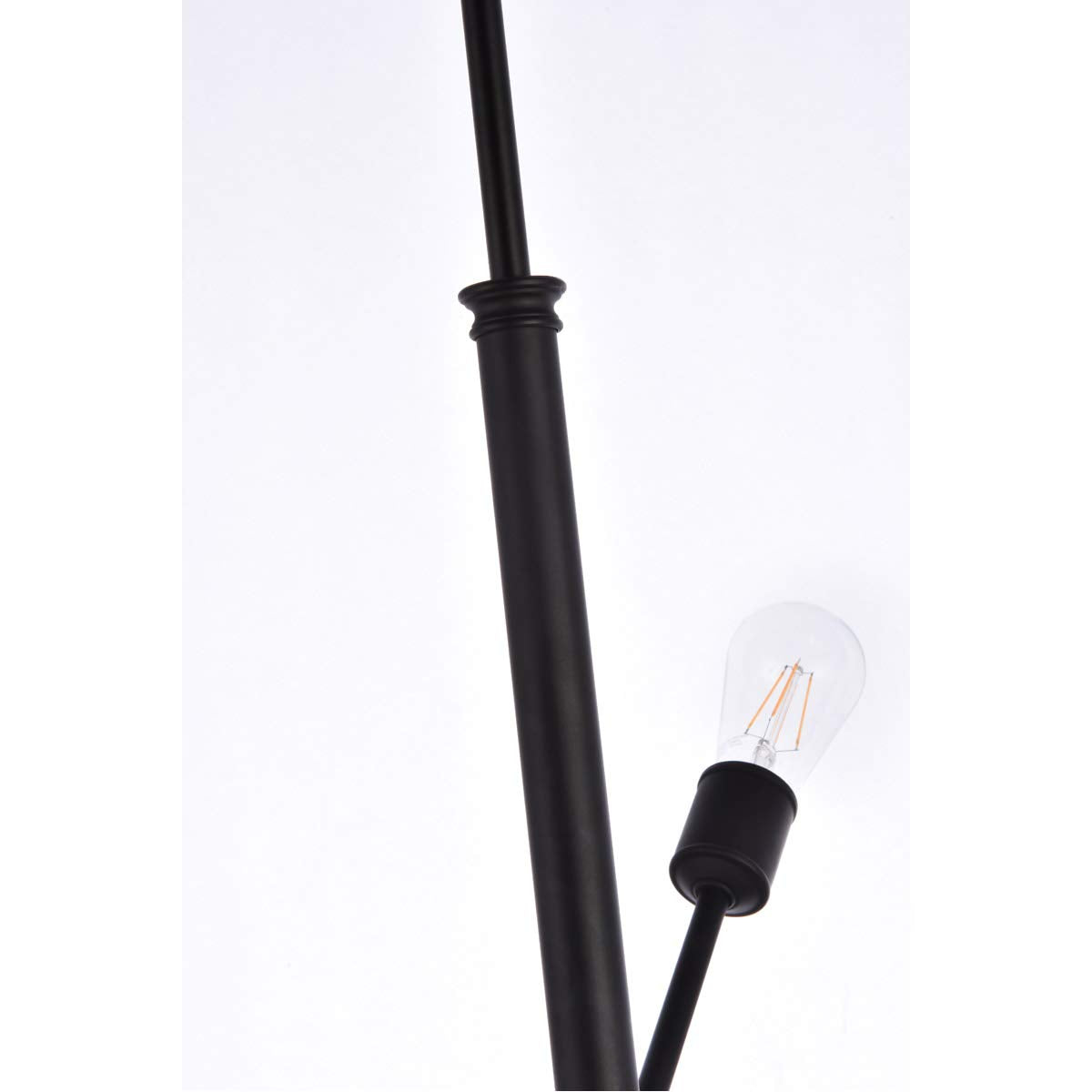 Elegant Lighting Living District Axel 10-Light Mid-Century Metal Pendant in Black