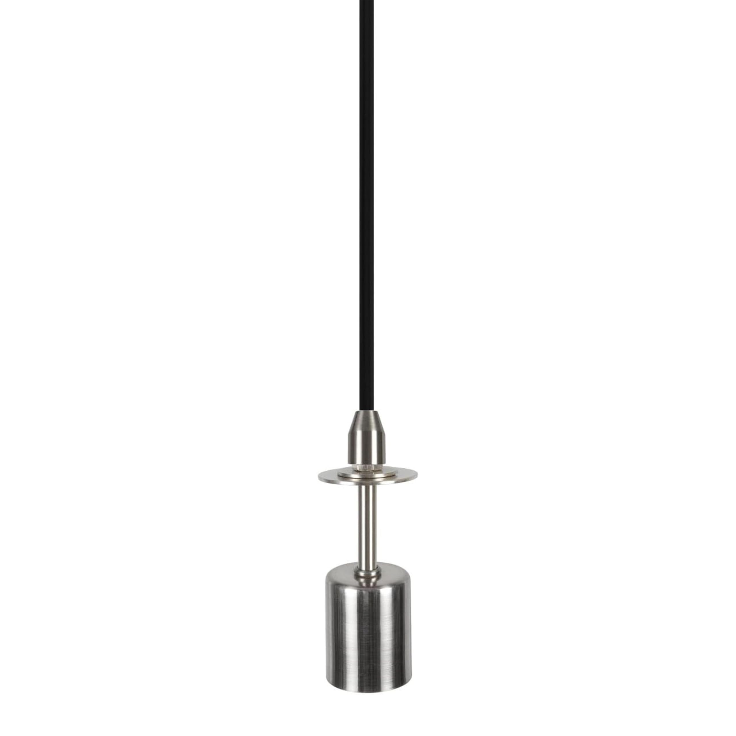 Aspen Creative One-Light Pendant, Grey & Black, Nickel, Model 71017, Drum Shade, 8 x 8 x 8