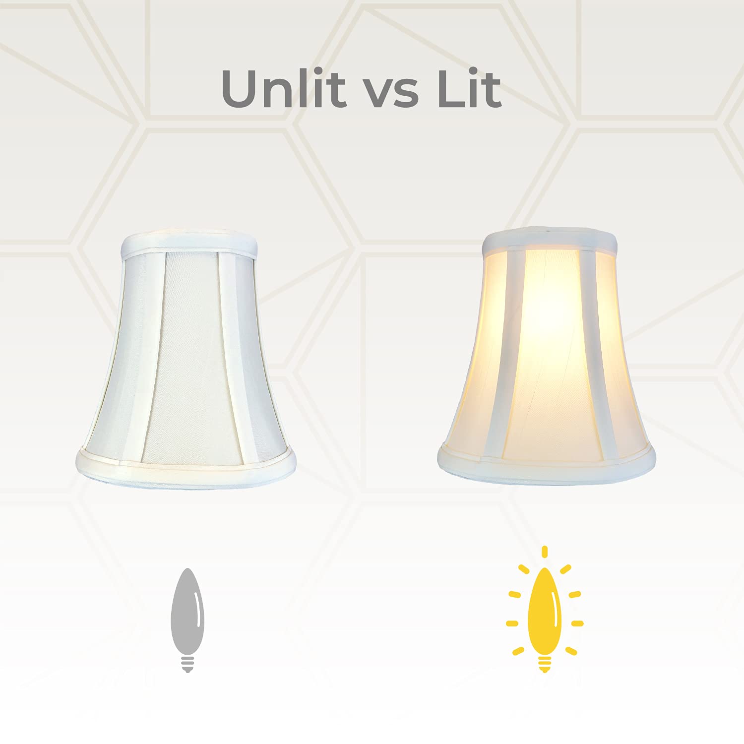 Royal Designs Bso-704Fc-6Wh Regal Series True Bell With Flame Clip Lampshade, White, 3.5 X 6 X 6