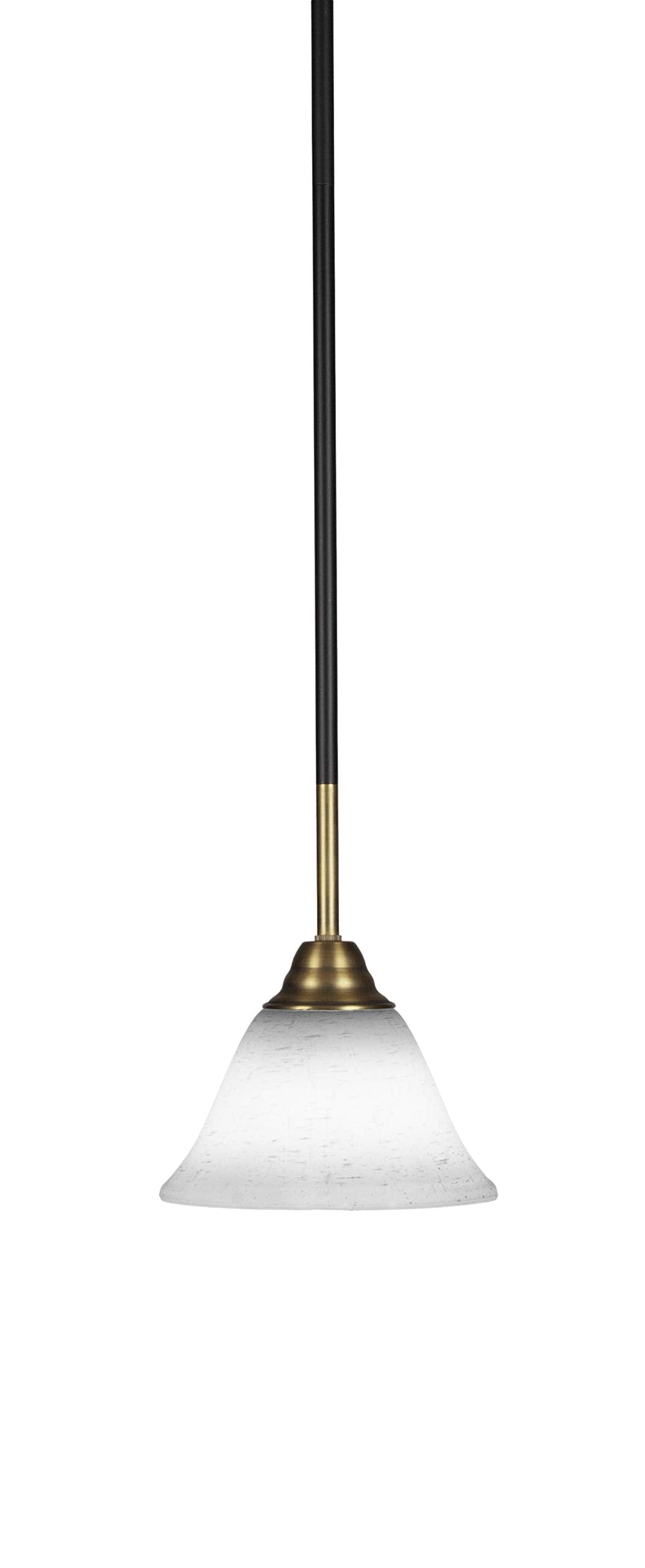 Toltec Lighting Paramount 1 Light Mini Pendant in Matte Black & Brass (3401-MBBR-311)