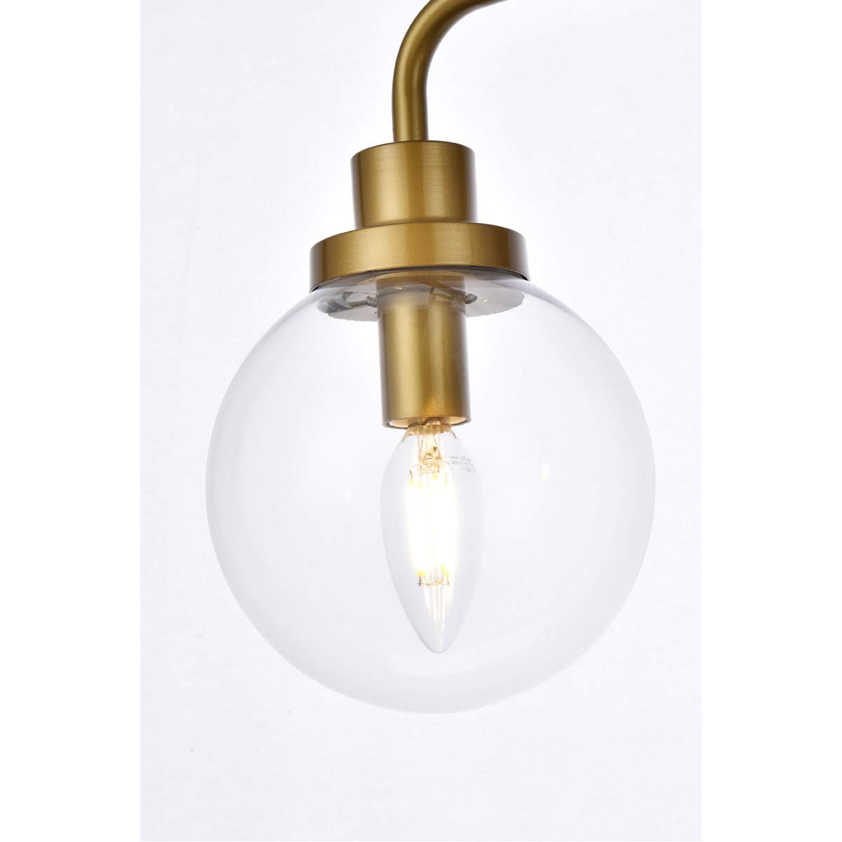 Living District Hanson 4-Light Metal Bath Sconce in Brass and Clear