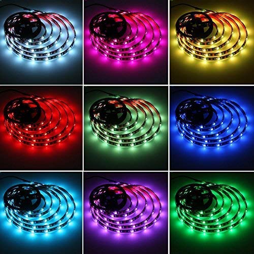 HIKENRI LED Strip Lights, RGB Color Changing, Battery Powered, 1M/3.3FT, Flexible, Model 43397-7271