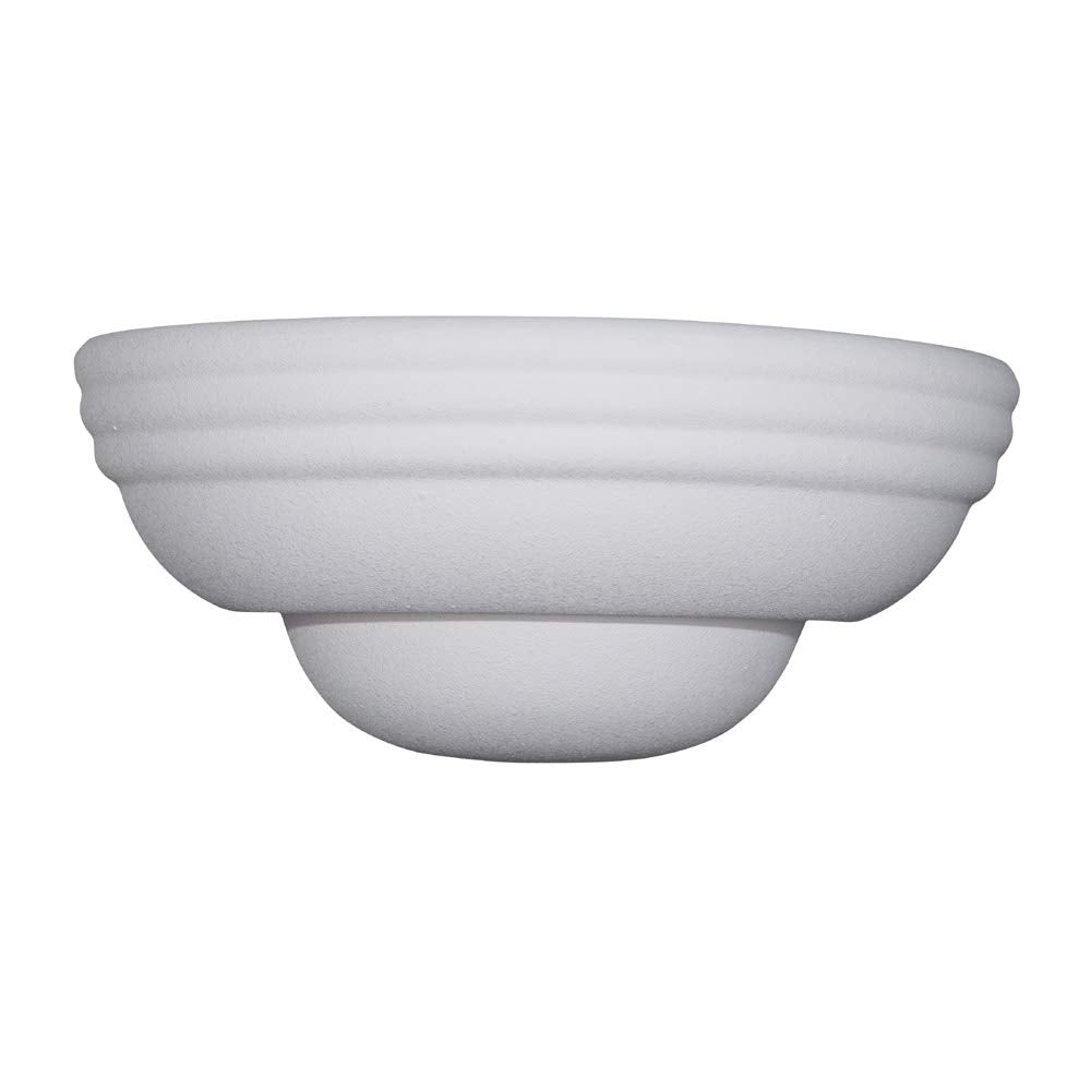 Designers Fountain 1-Light Contemporary Wall Sconce, 12.5 in, Paintable Ceramic White Shade, Model 6030-WH