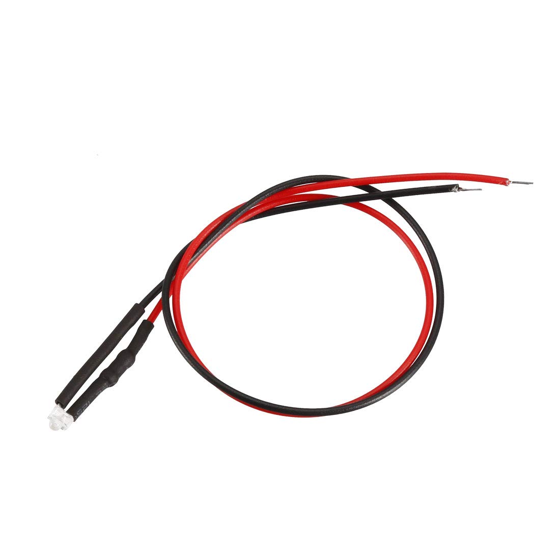 Uxcell 10Pcs 1.8Mm Pre Wired Led, Warm White Dc6-12V Clear Lens, Light Emitting Diodes