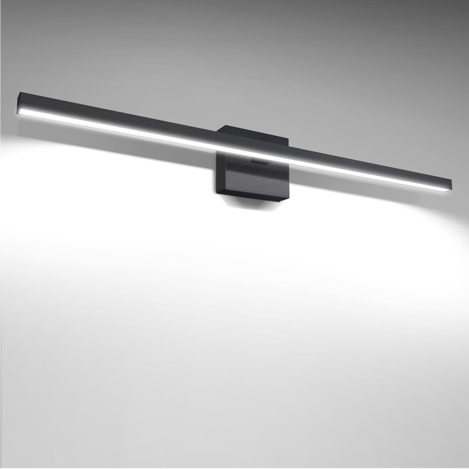 Volisun Modern Bathroom Vanity Light 31.5 Inch, 18W Dimmable 5Cct Led Bathroom Light Fixture Over Mirror, Black Bar Vanity Light