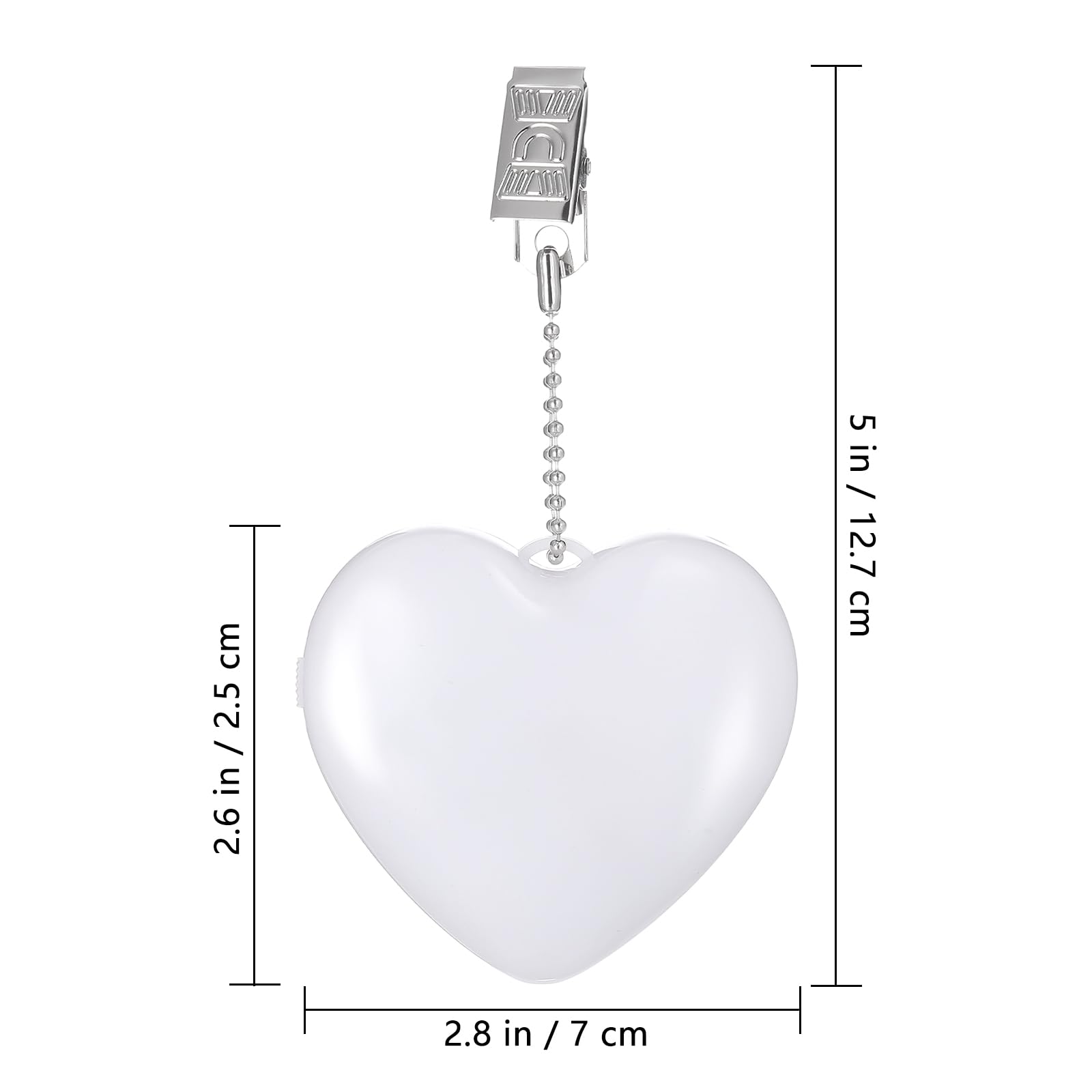 Uonlytech Purse Light Handbag Light Sensor Heart Shape Night Light 6.9x6.5x1.5cm White Model 54S20ZHM15DN8