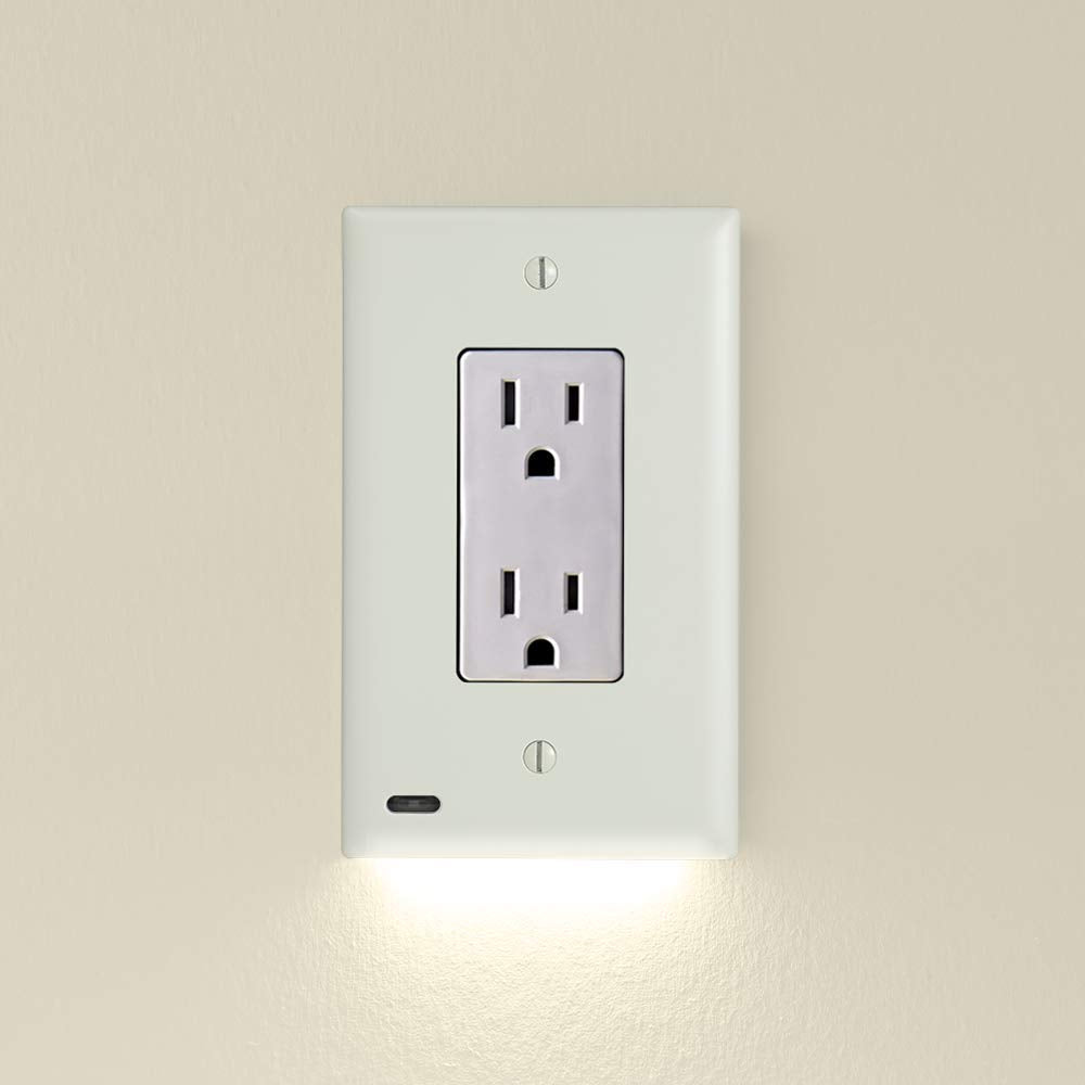 SnapPower GuideLight 2 Night Light for Standard Outlets, Automatic On/Off Sensor, Décor Light Almond, Model Décor-LightAlmond, 10 Pack