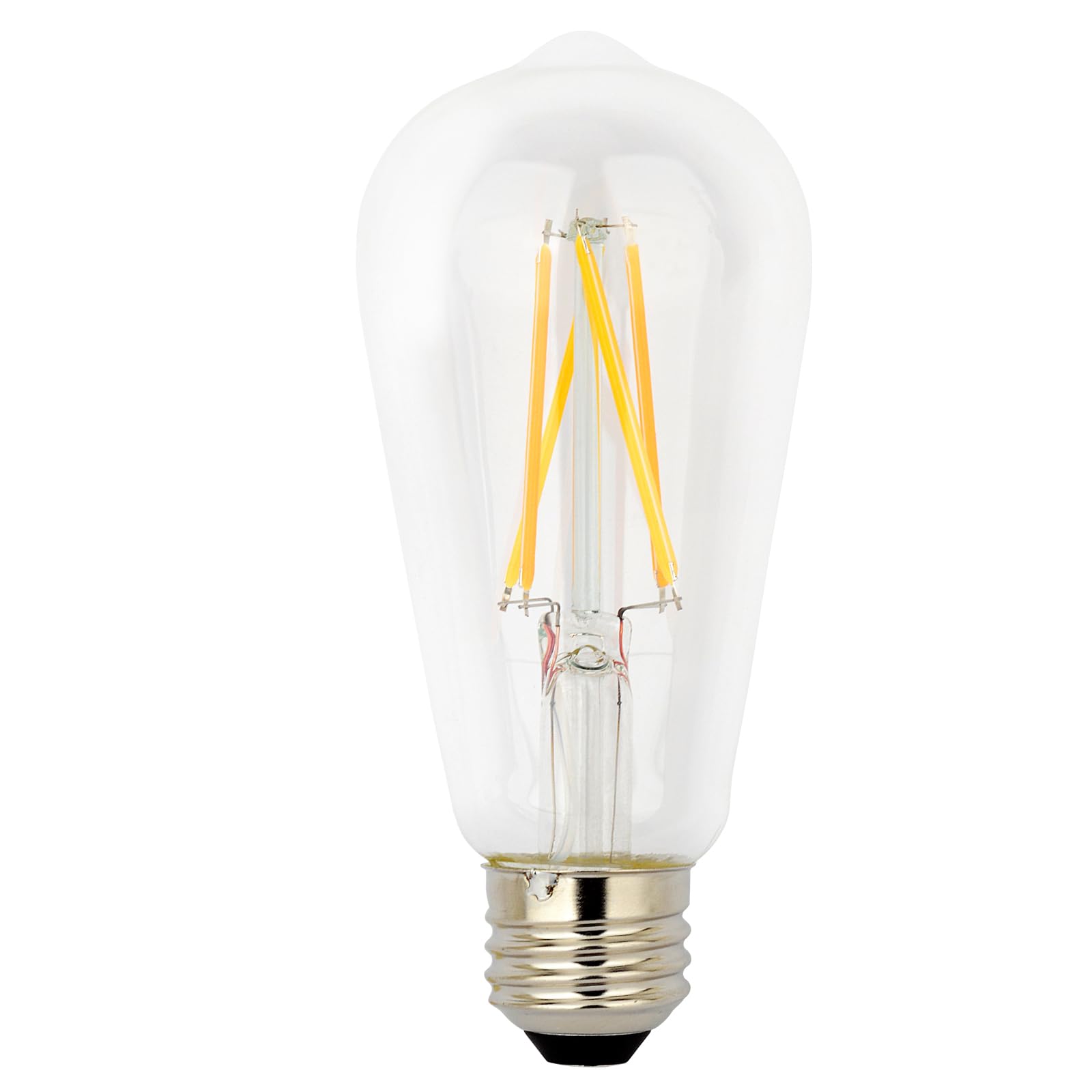 Liii&Artman Vintage Led Light Bulb St19/St58 6W E26 Dim-To-Warm 2000-3000K Clear Cri95 600Lm=60W Edison Bulb (4-Pack)