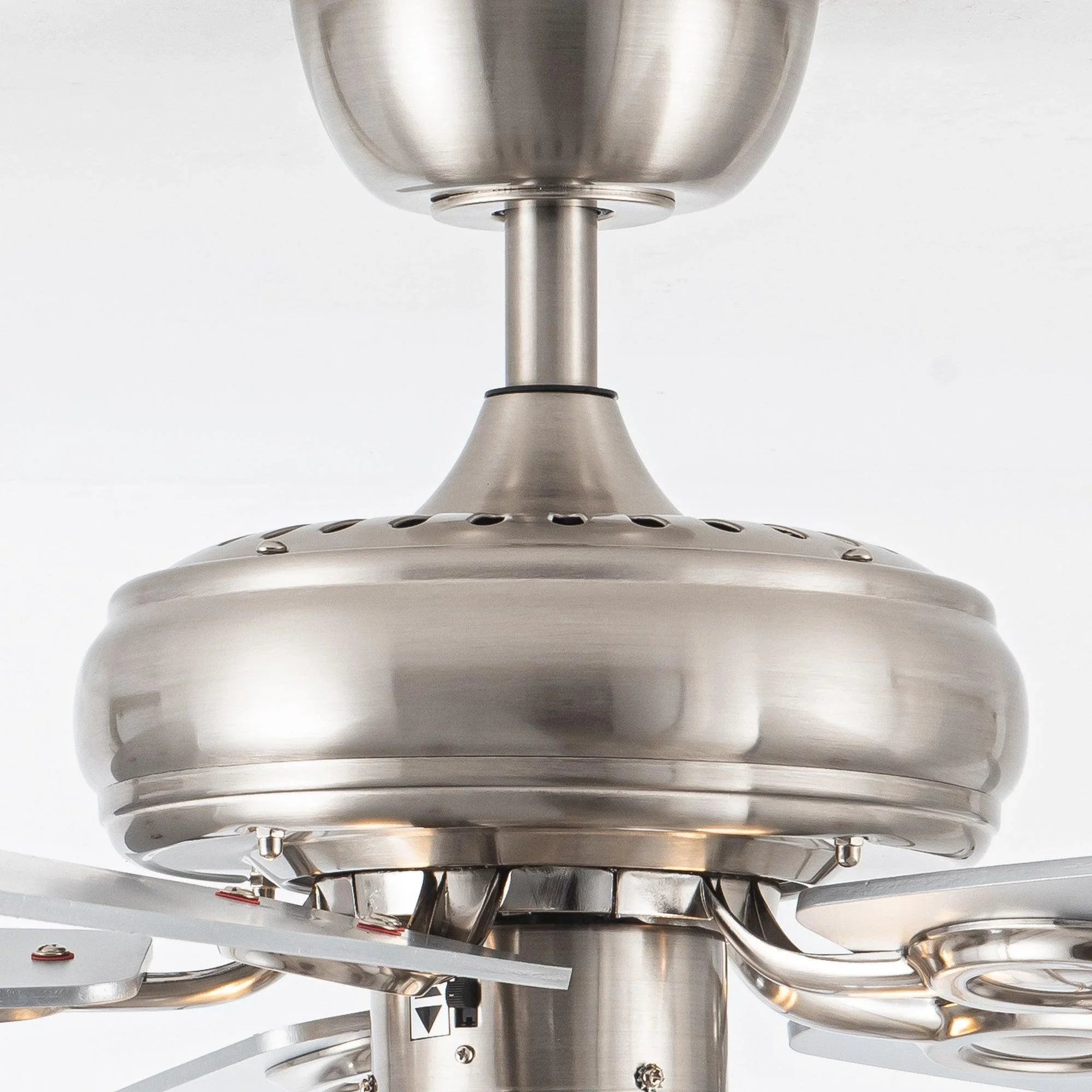 52" Kyla Industrial Caged Ceiling Fan with Light Remote Control Satin Nickel