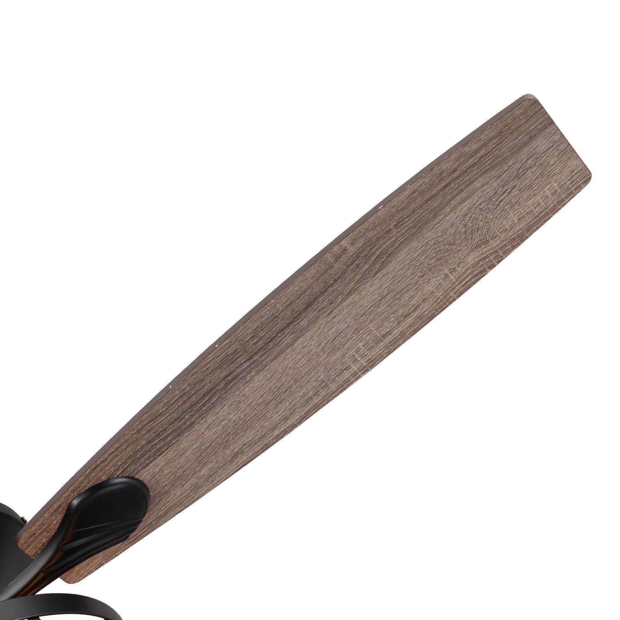52" Paquette In Indoor Matte Black Industrial Ceiling Fan with Remote Control and Light Kit