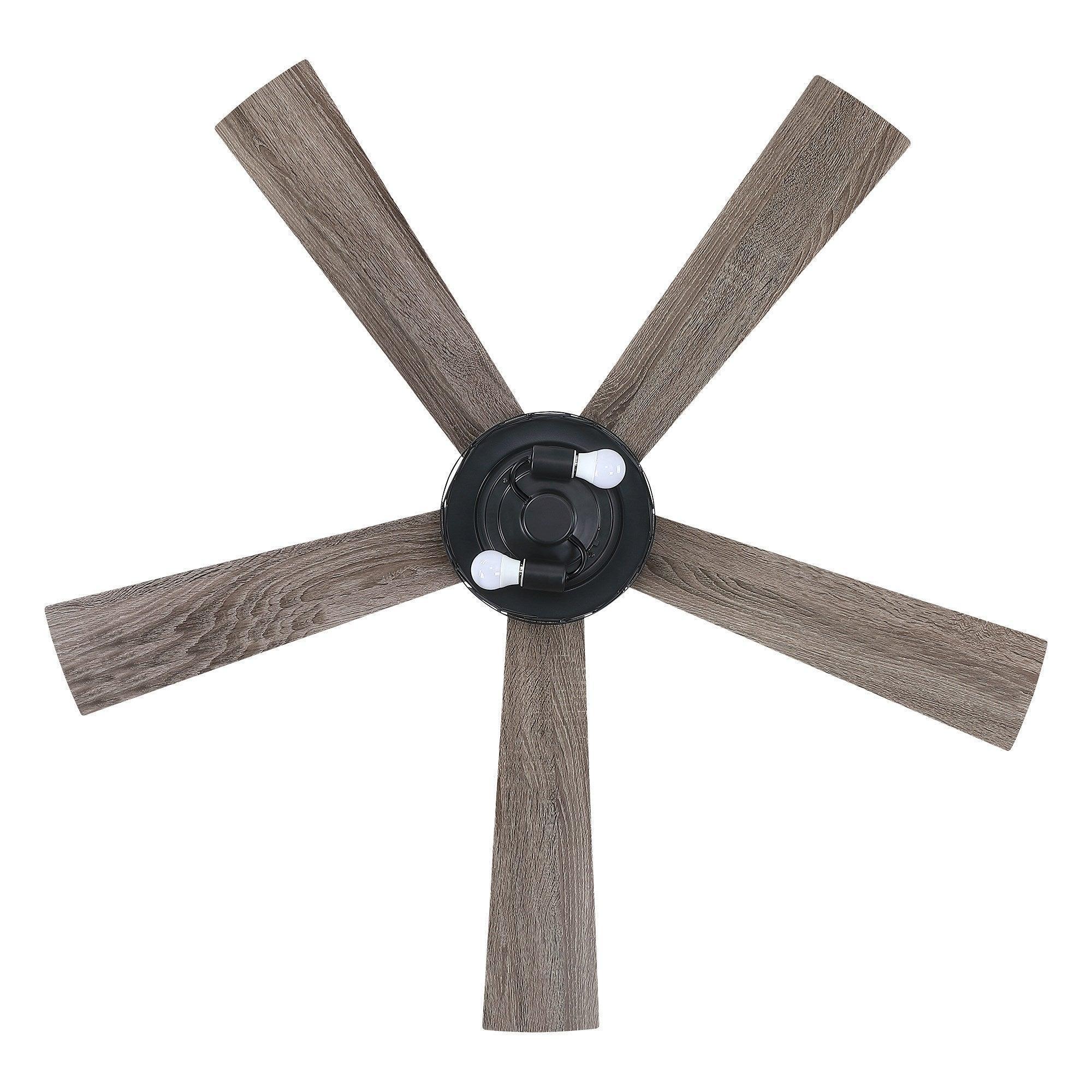 52" Windmill Modern DC Motor Downrod Mount Reversible Ceiling Fan with Lighting and Remote Control