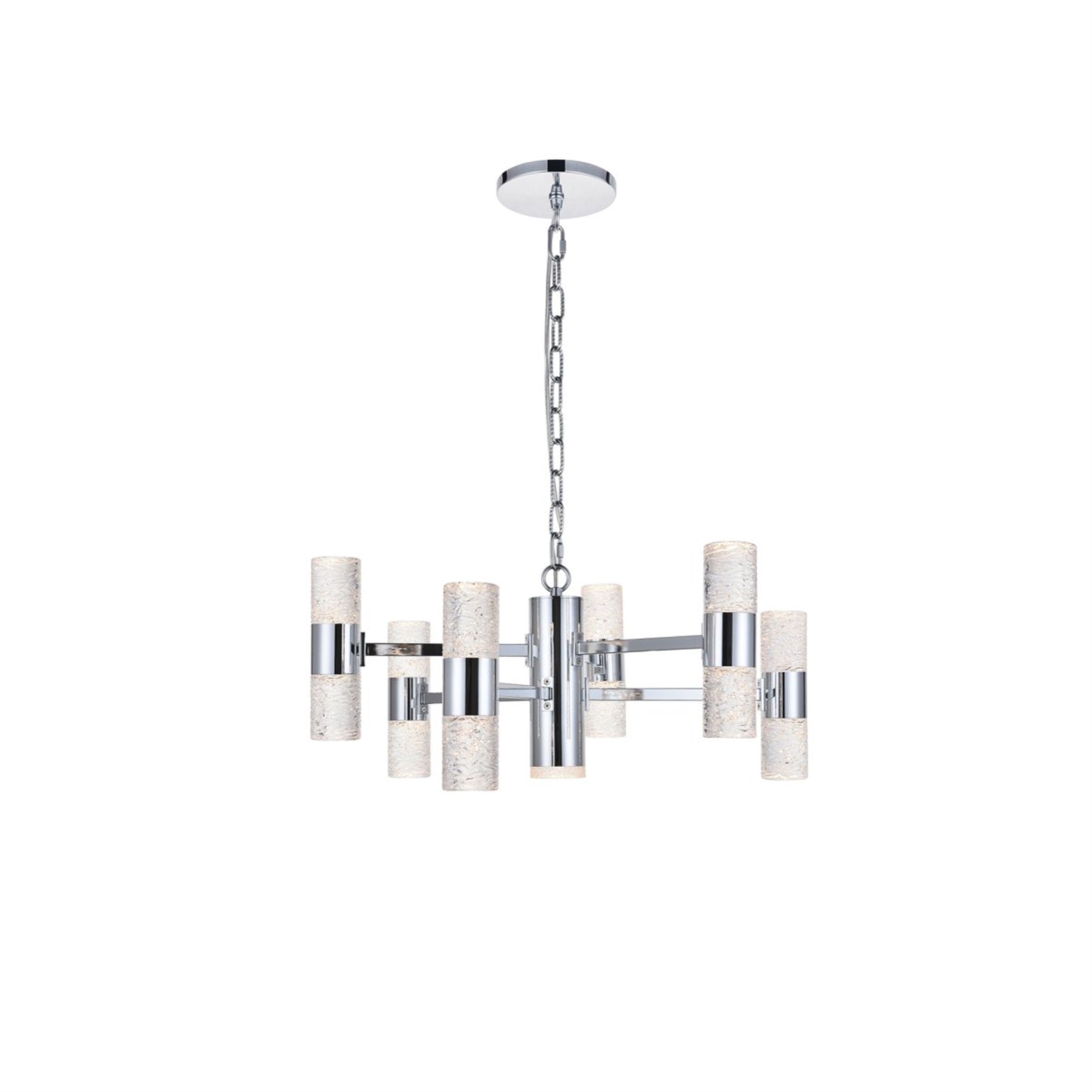 Elegant Lighting Vega 13 Light Led Pendant - Chrome Fixture For Living Room, Kitchen & Hallway