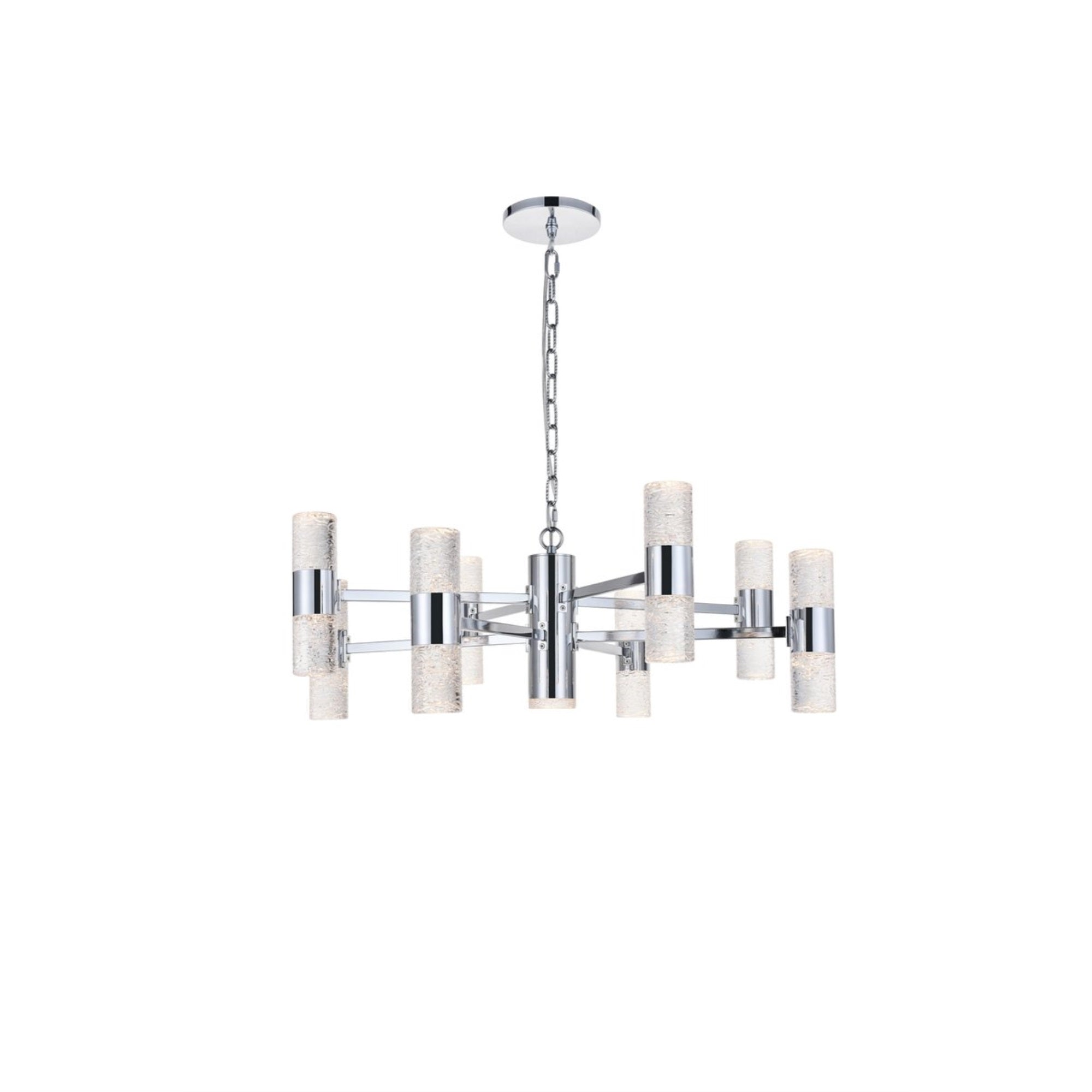 Elegant Lighting Luxurious Vega 17 Light Led Pendant For Living Room, Kitchen, Bedroom & Hallway, Chrome