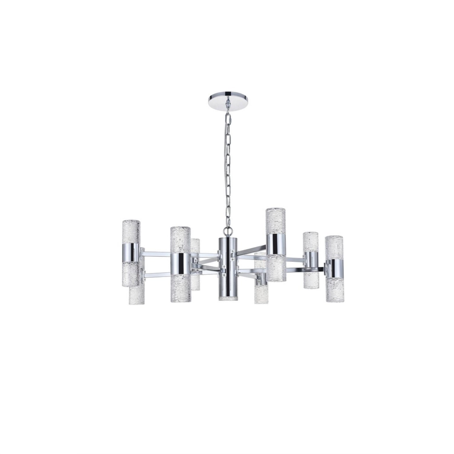 Elegant Lighting Luxurious Vega 17 Light Led Pendant For Living Room, Kitchen, Bedroom & Hallway, Chrome