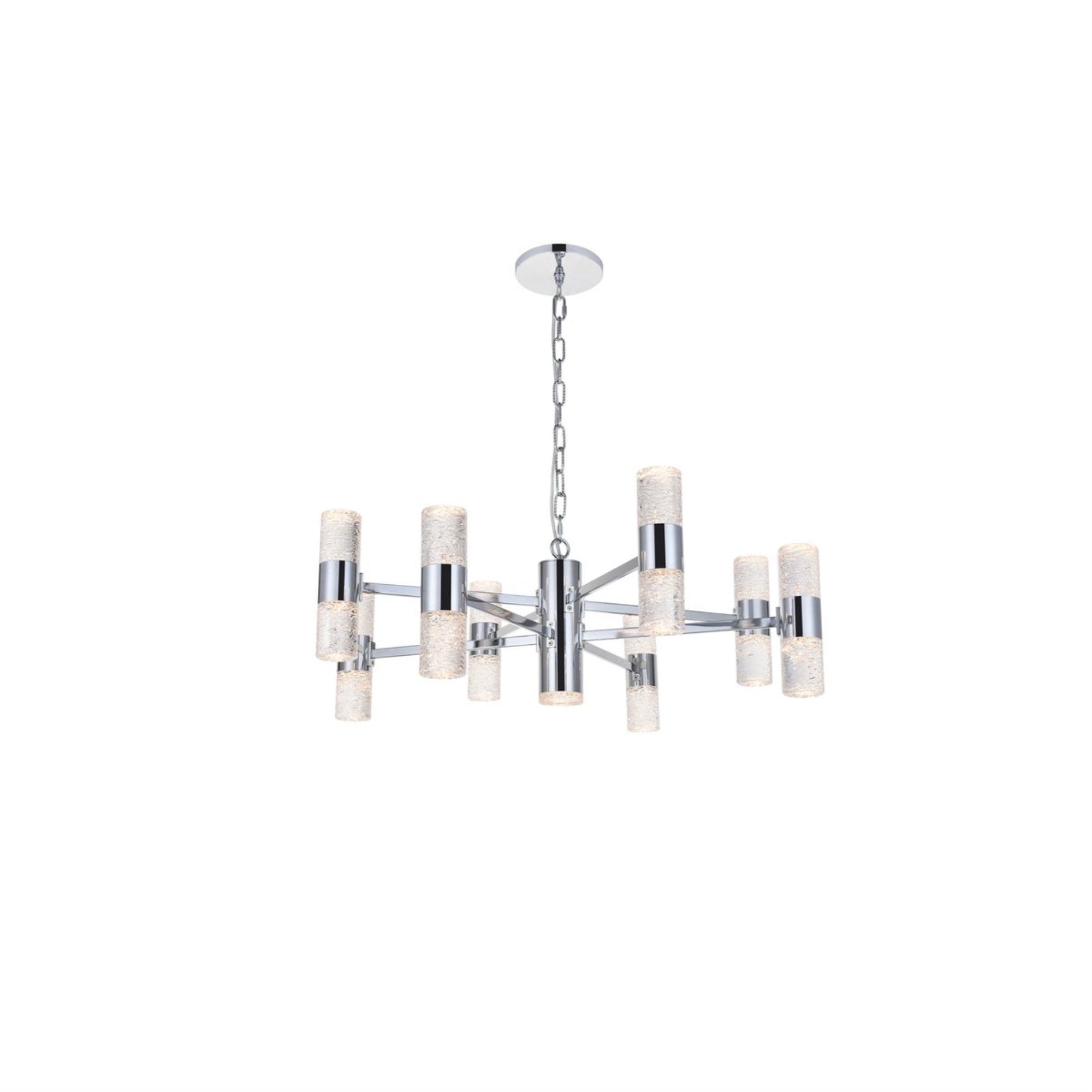 Elegant Lighting Luxurious Vega 17 Light Led Pendant For Living Room, Kitchen, Bedroom & Hallway, Chrome