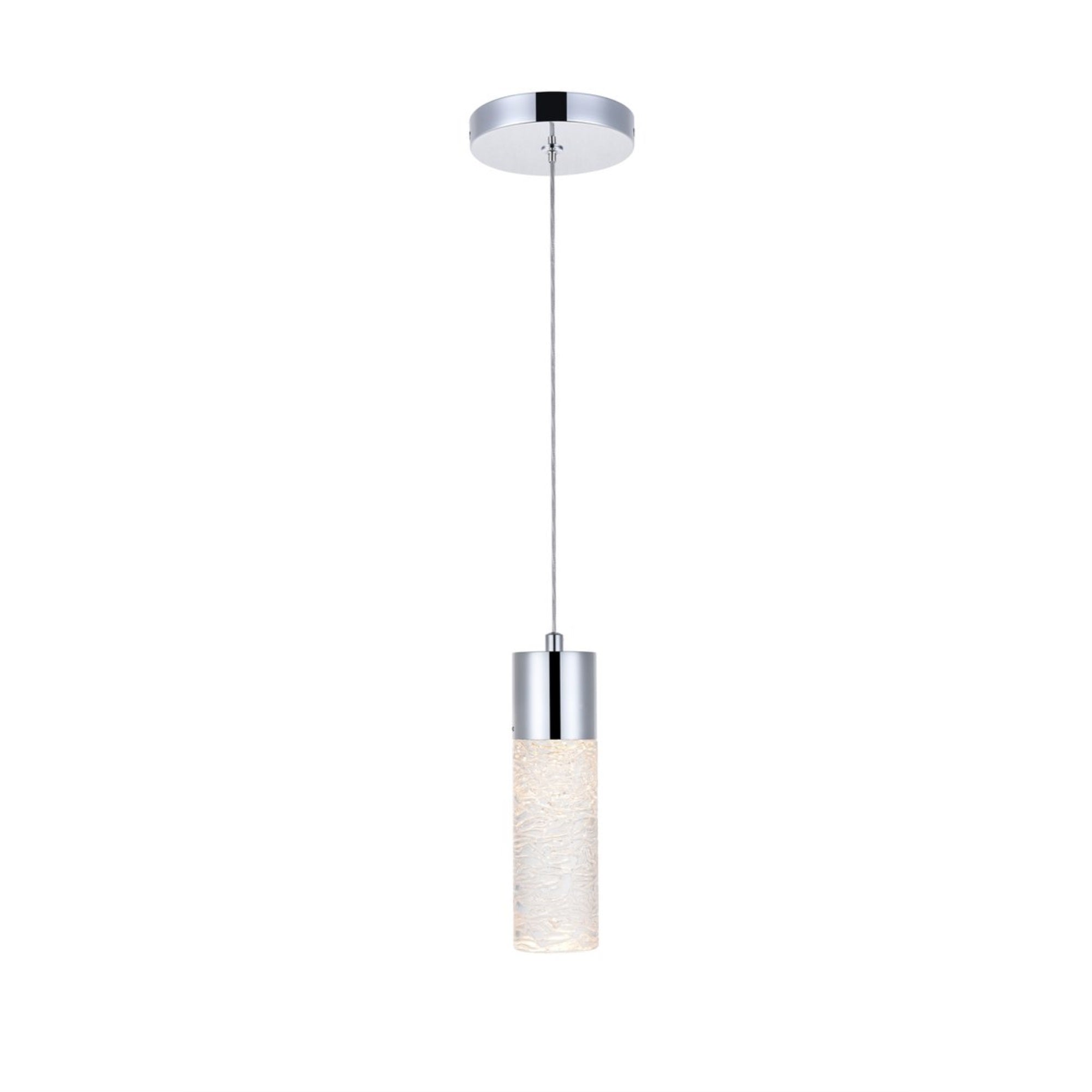Elegant Lighting LED Pendant Light, Chrome Finish, Model 5200D4C, Ideal for Living Room, Bedroom & Hallway