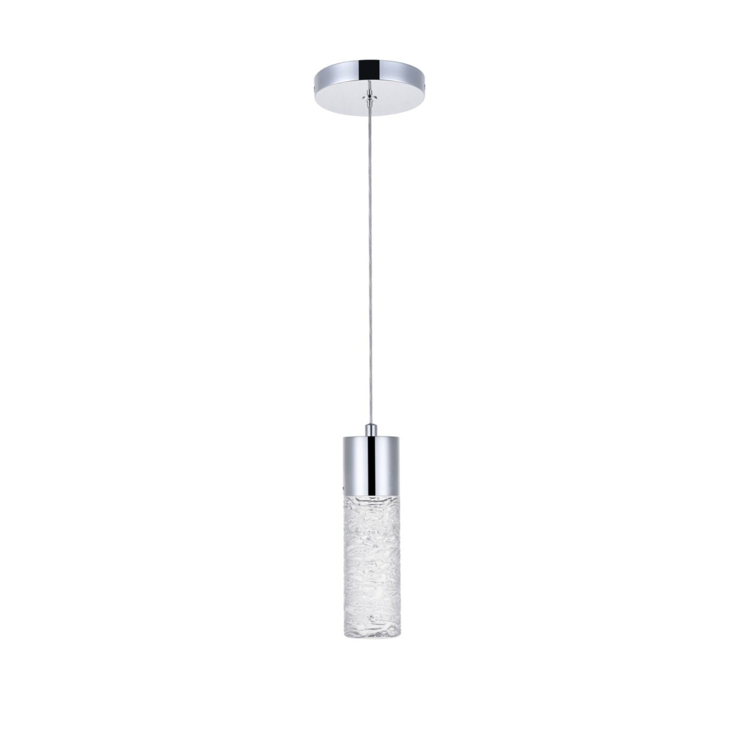 Elegant Lighting LED Pendant Light, Chrome Finish, Model 5200D4C, Ideal for Living Room, Bedroom & Hallway