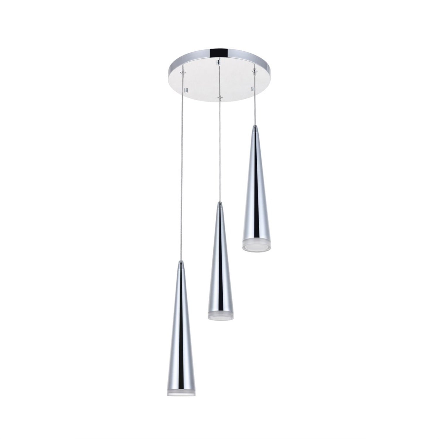 Fantasia 3 light Chrome LED Pendant