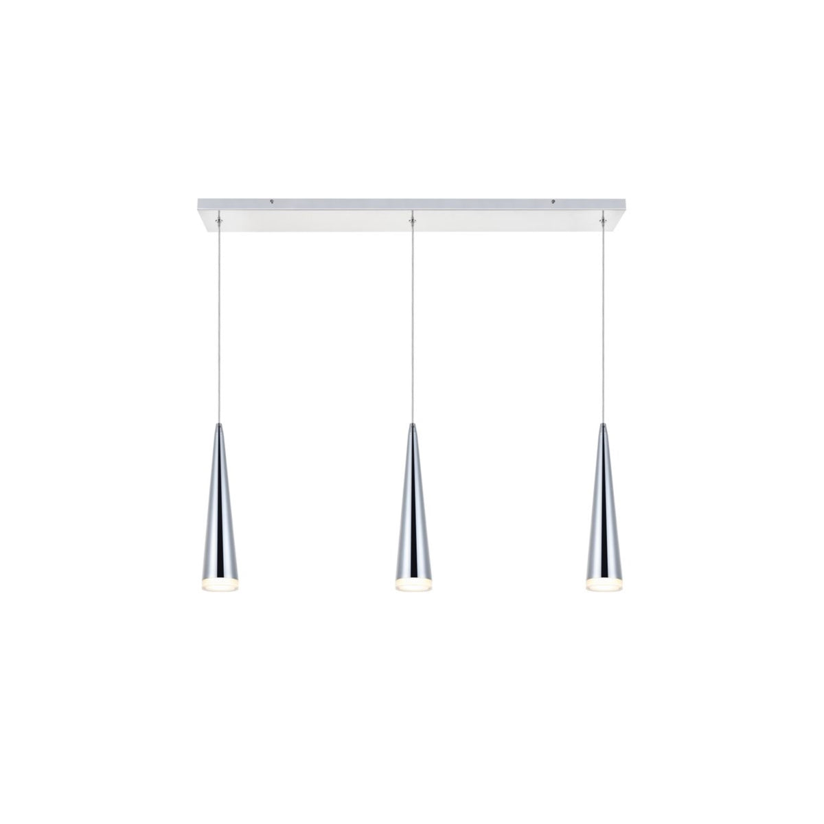 Fantasia 3 light Gold LED Pendant