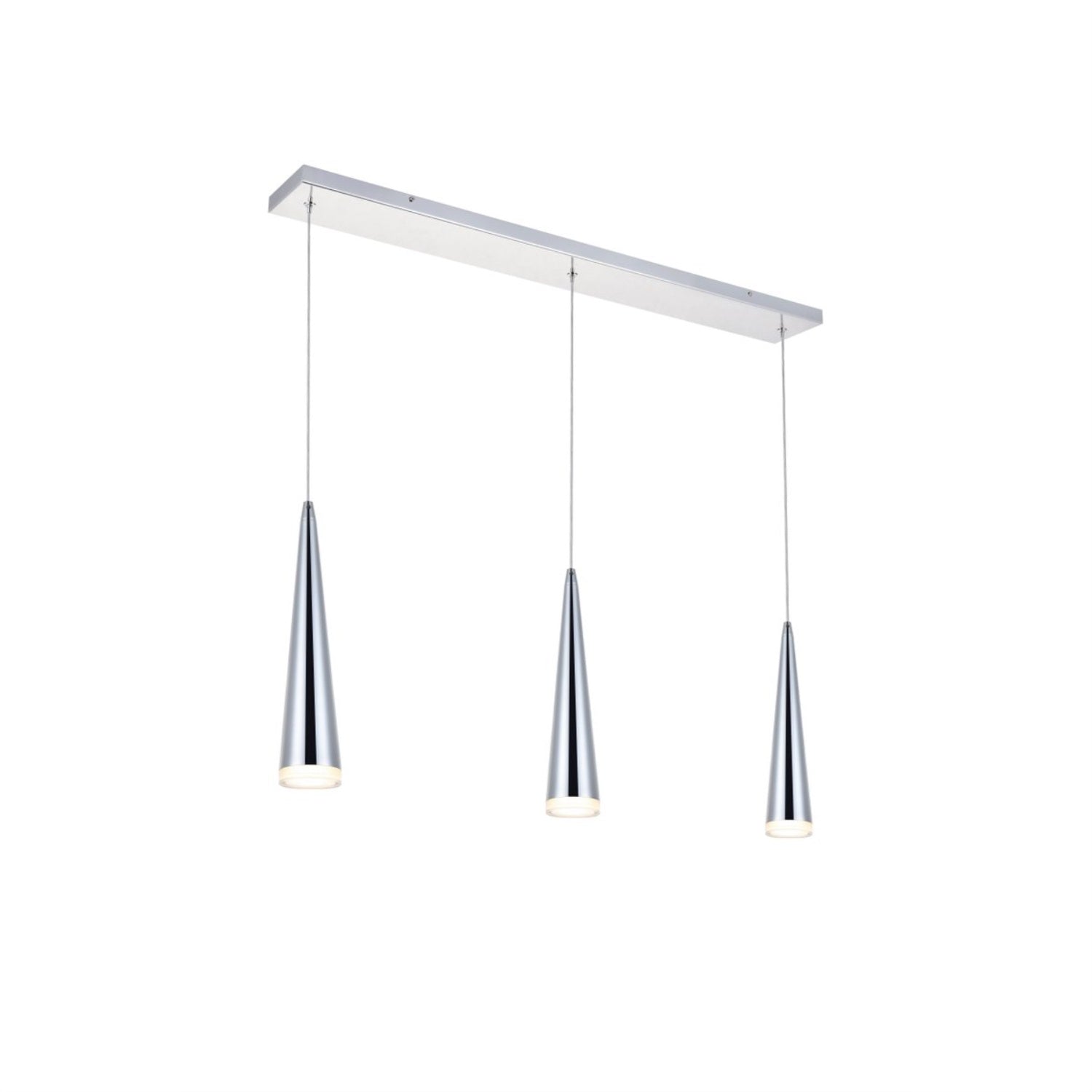 Fantasia 3 light Gold LED Pendant