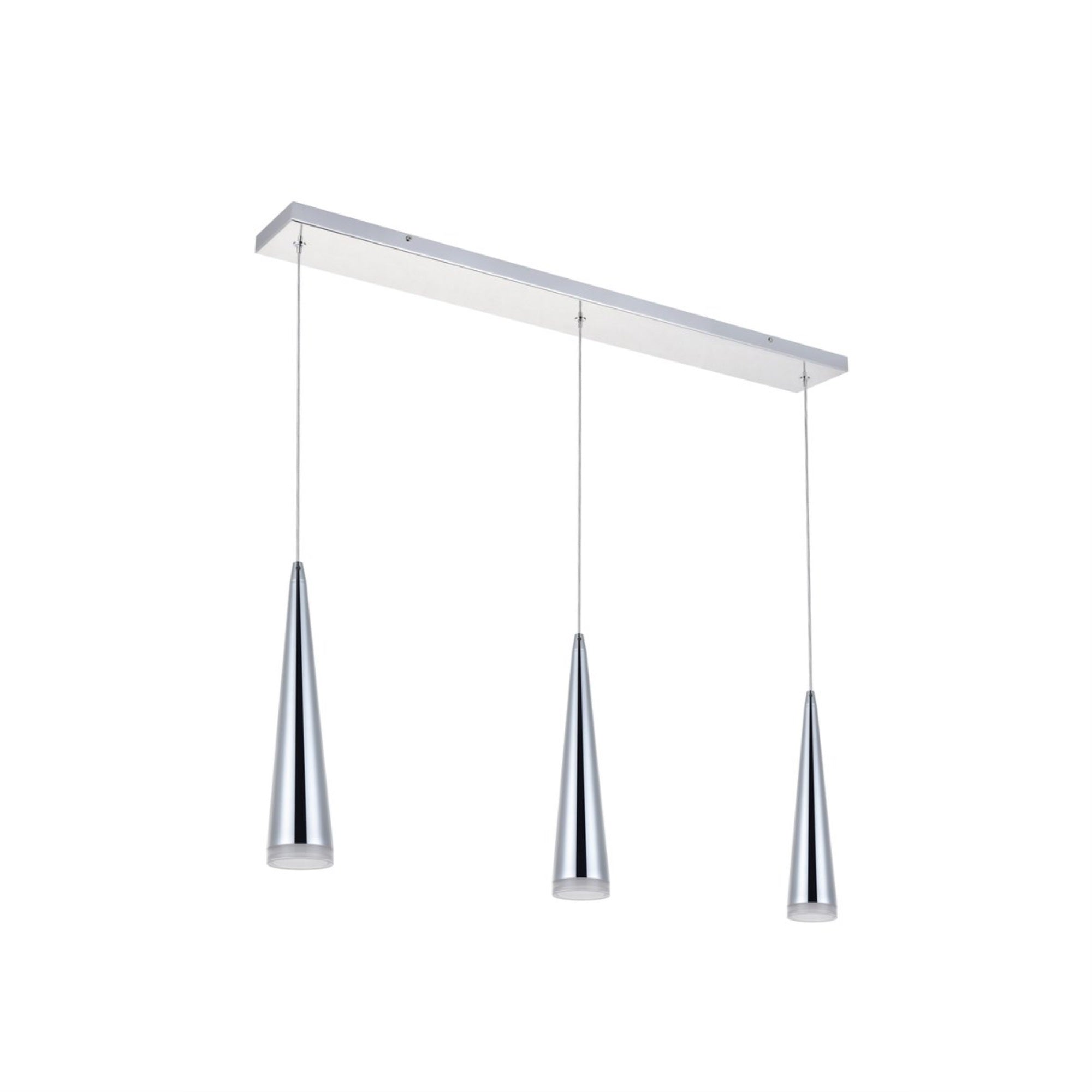 Fantasia 3 light Gold LED Pendant