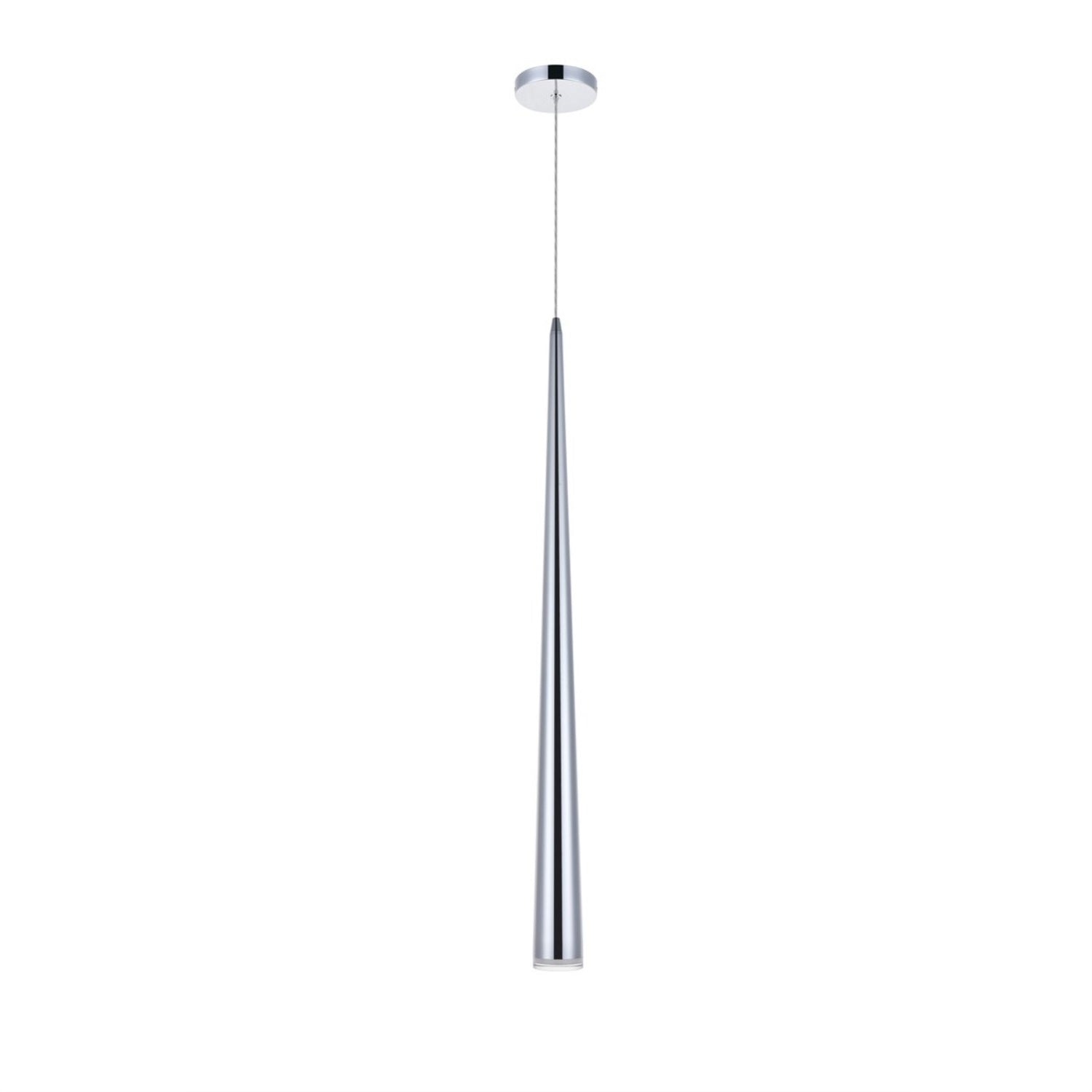 Elegant Lighting Fantasia 1 Light Chrome Led Pendant
