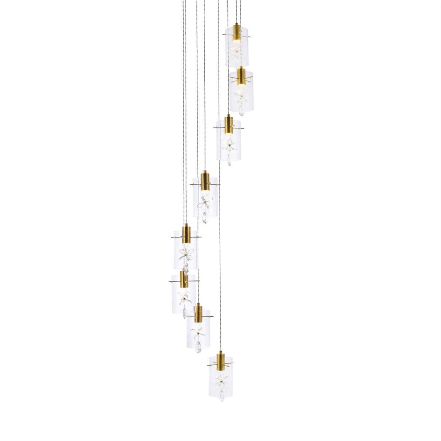 Hana 8 lights Gold Pendant
