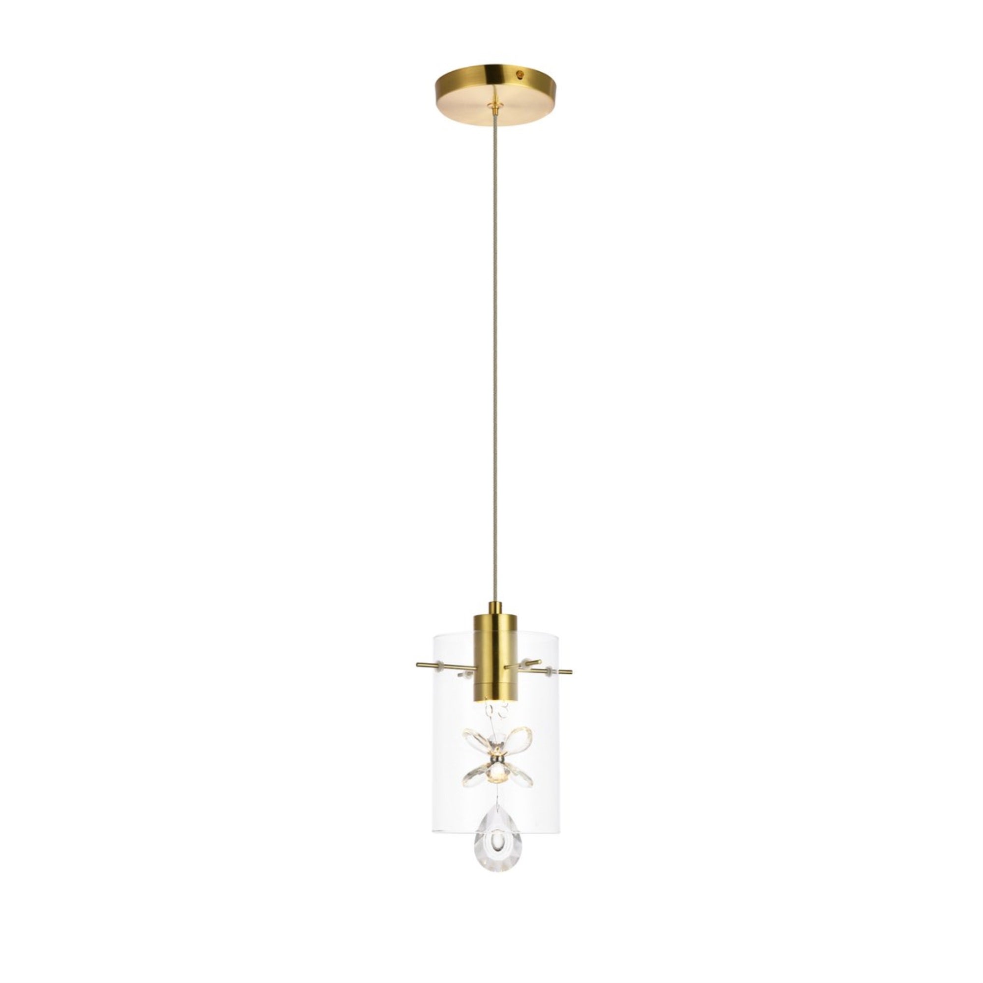 Hana 1 light Gold Pendant