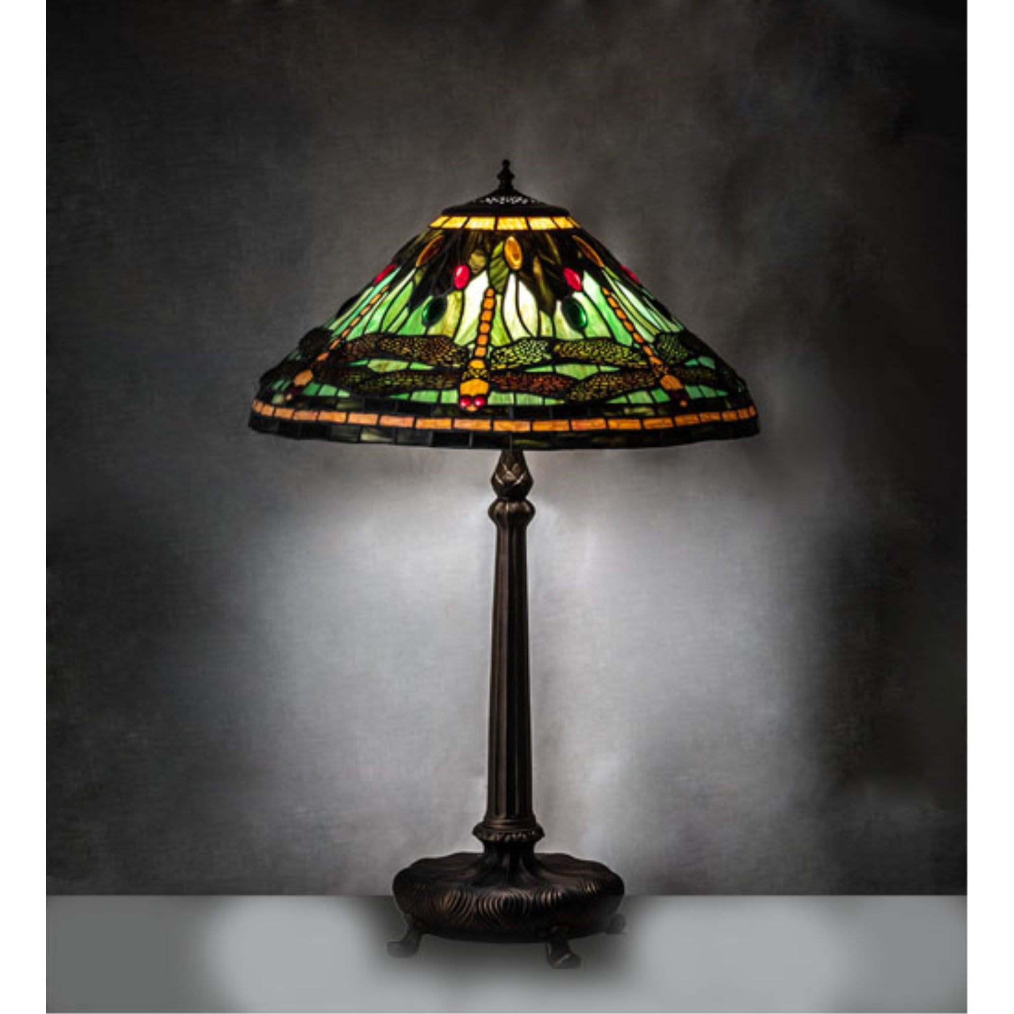 31 inch High Tiffany Dragonfly Table Lamp