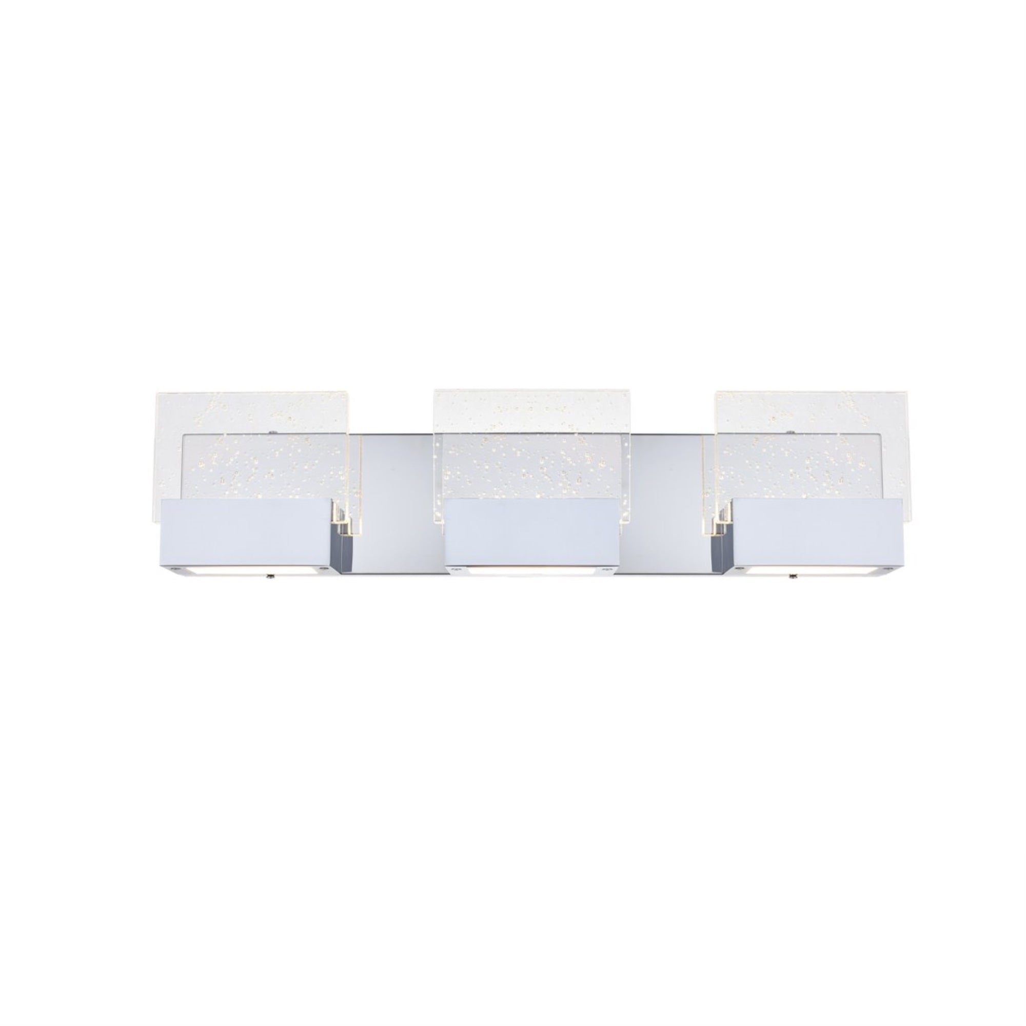Elegant Lighting Chrome Led Wall Sconce, 3-Light Indoor Modern Decorative Fixture, 22"