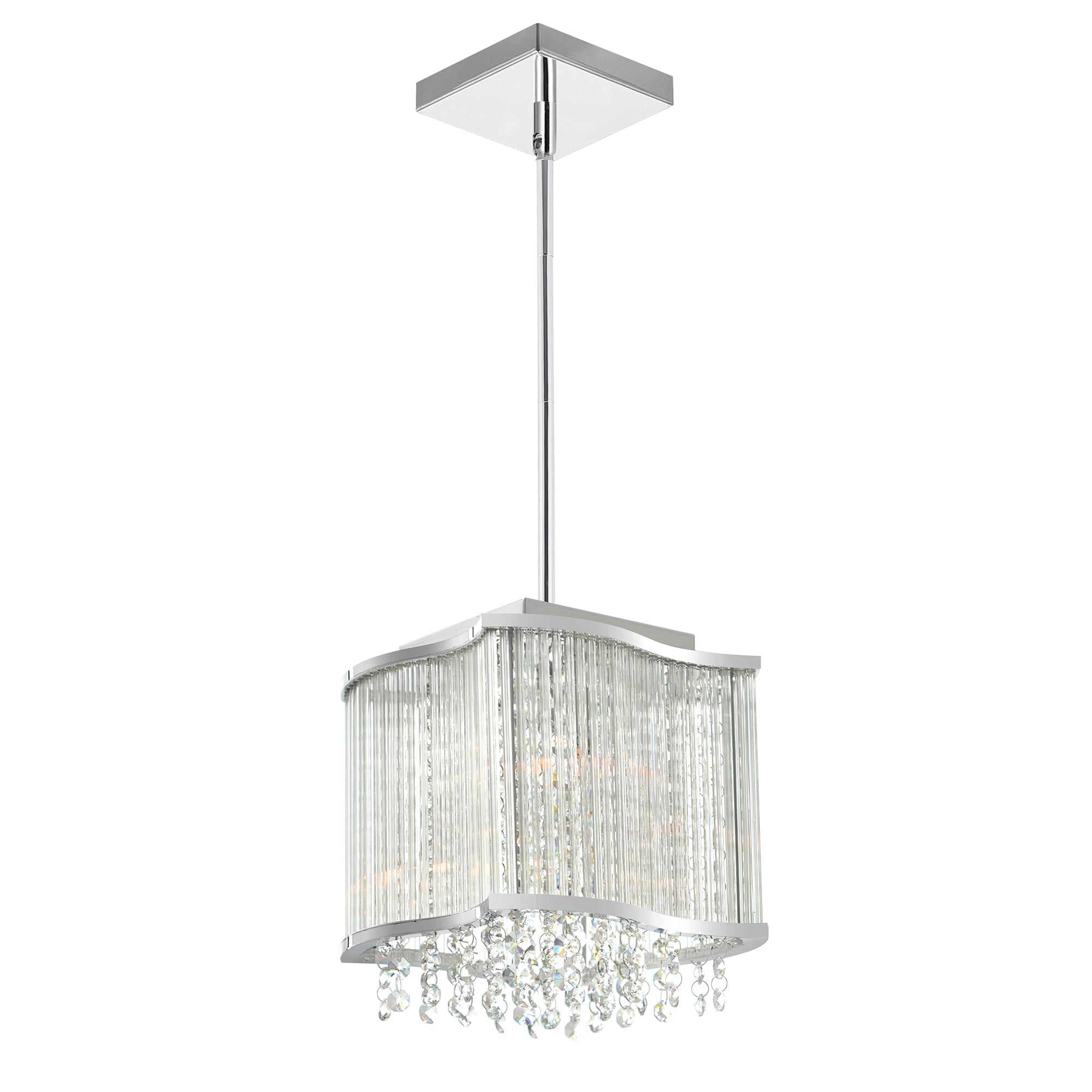3 Light Drum Shade Mini Pendant with Chrome finish