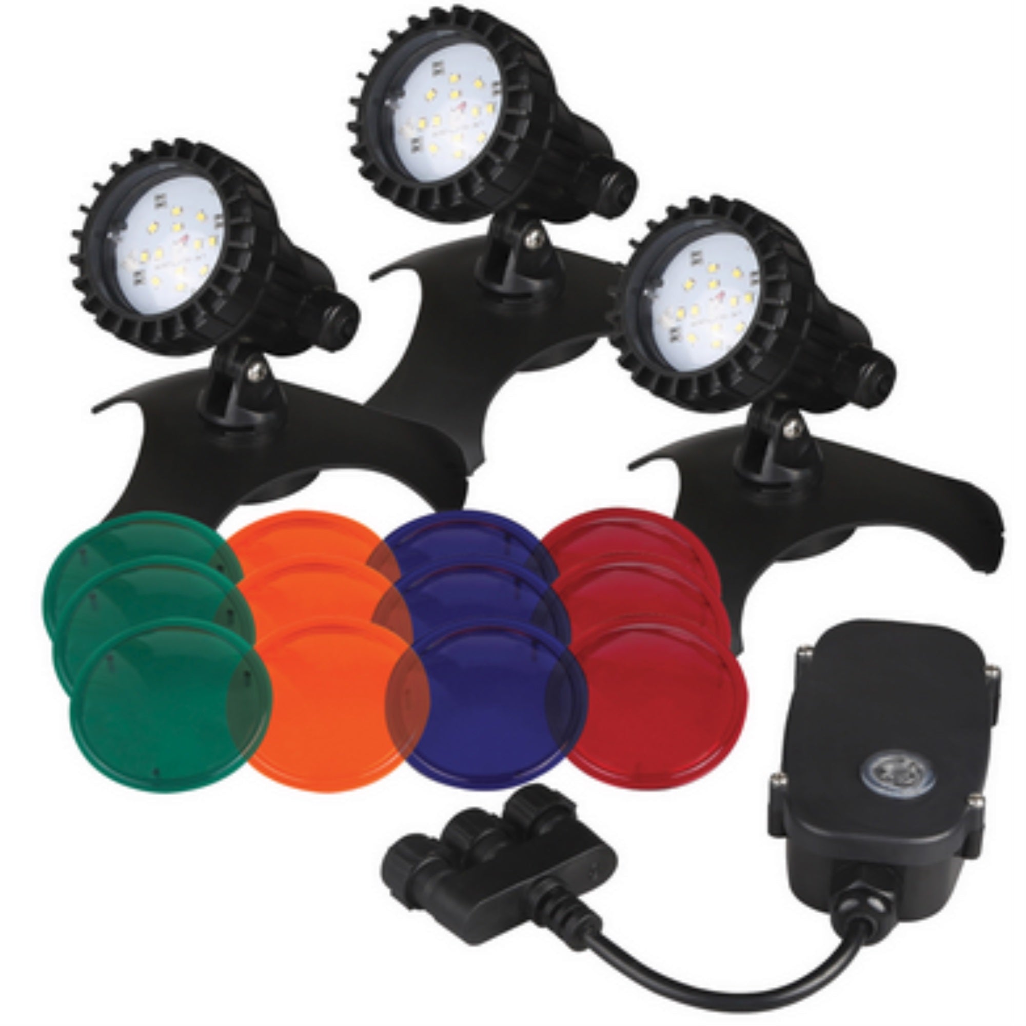 LED Pond Light (2Lights) w/Photosensor & Transformer