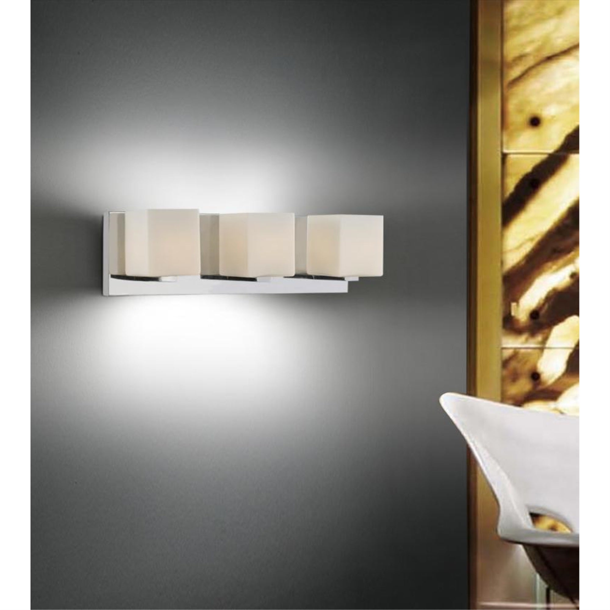 3 Light Vanity Light with Satin Nickel finish