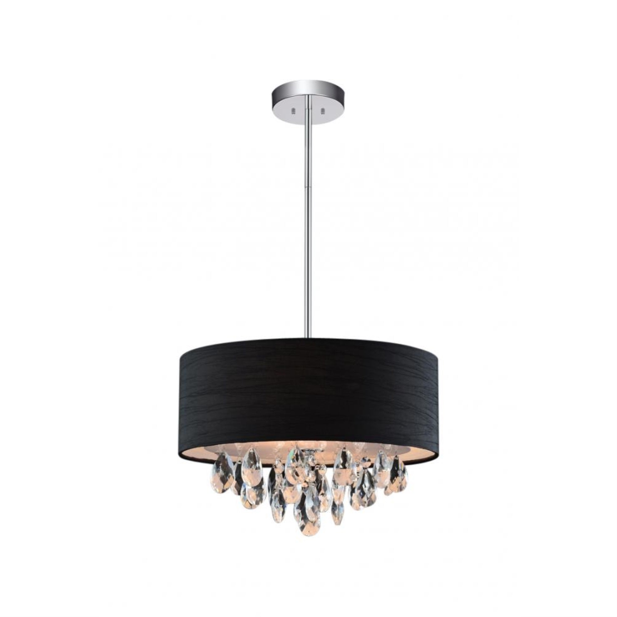 4 Light Drum Shade Chandelier with Chrome finish