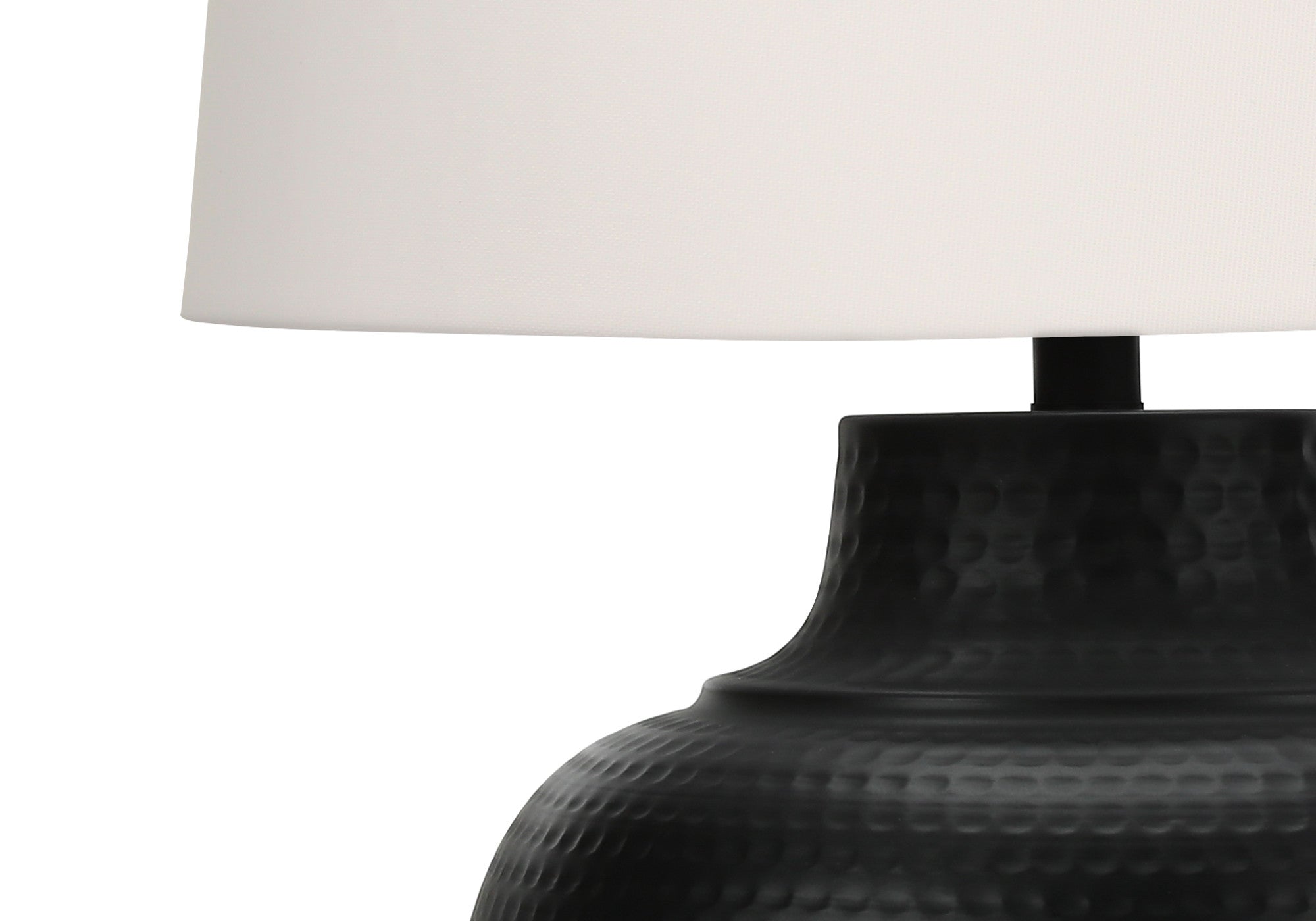 26'' Black Metal Urn Table Lamp With Cream Empire Shade