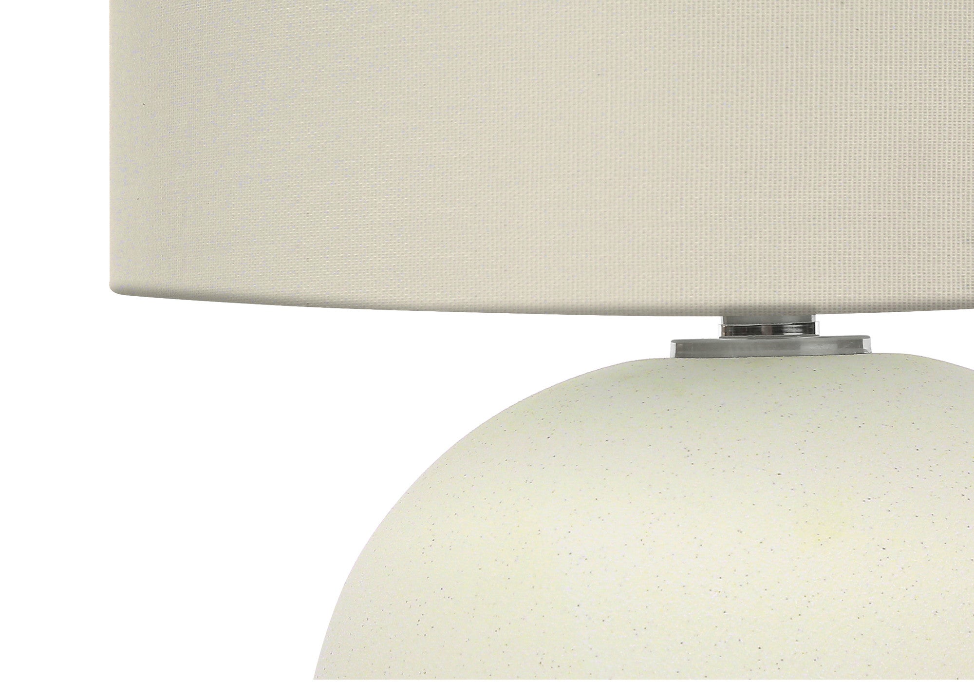 18'' Cream Ceramic Round Table Lamp With Cream Drum Shade