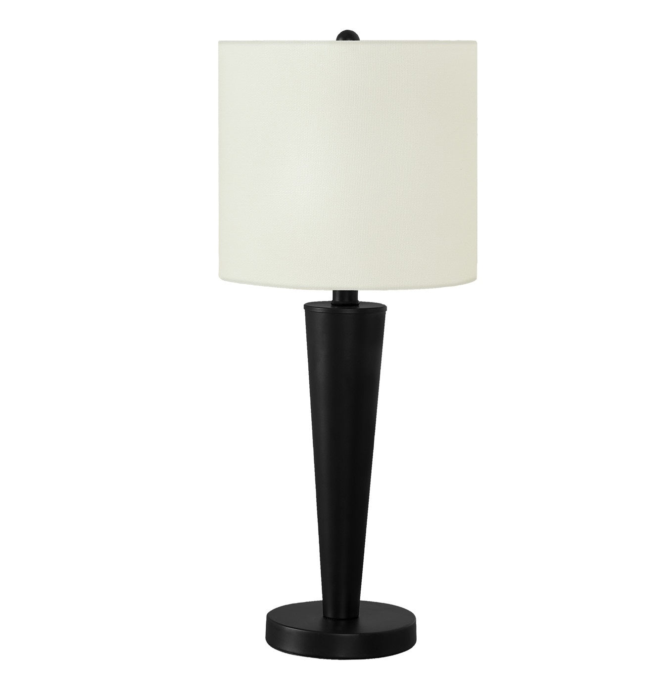 Set Of Two 24'' Black Metal Candlestick Usb Table Lamps With Ivory Drum Shade