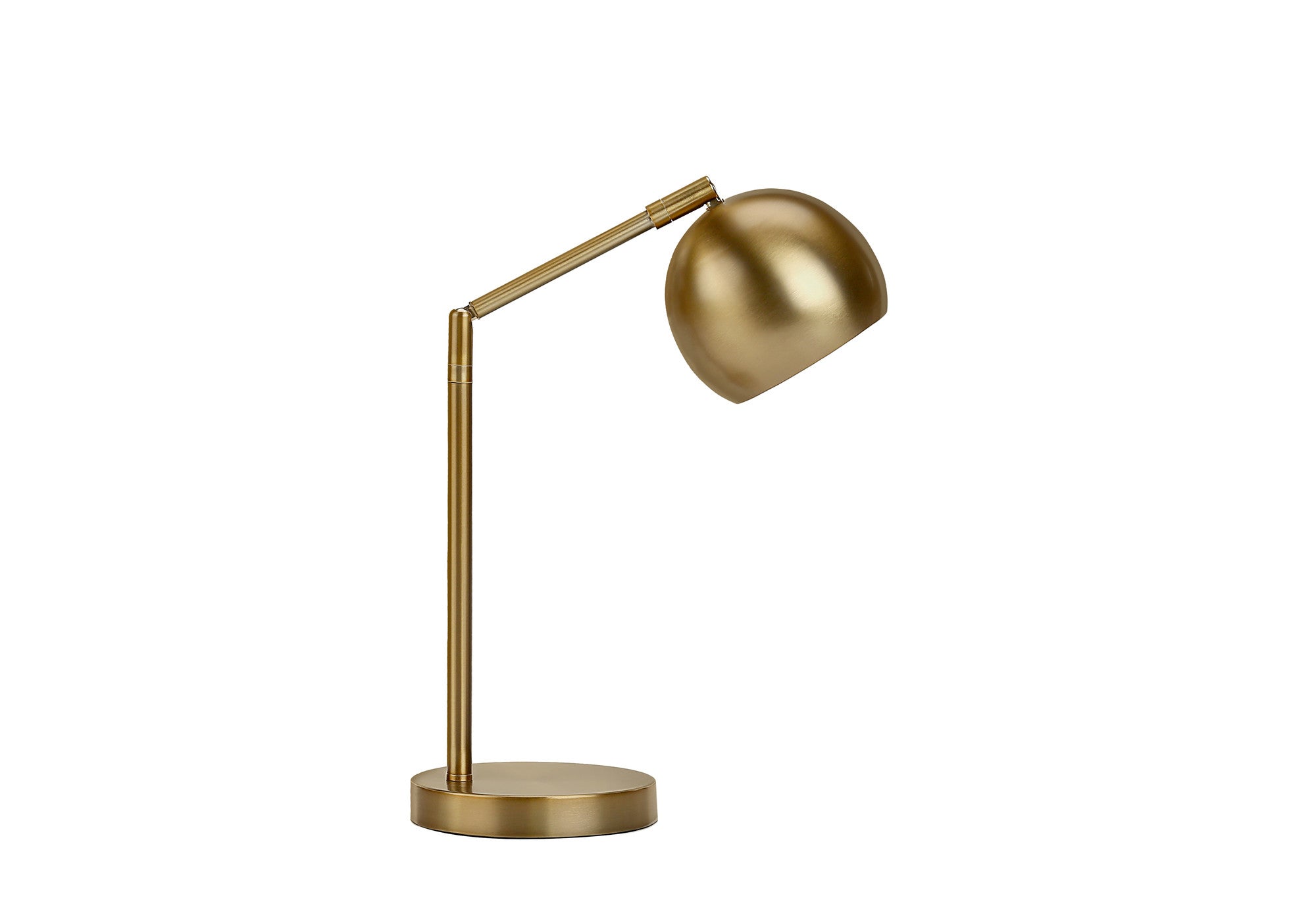 19'' Gold Metal Round Table Lamp With Gold Dome Shade