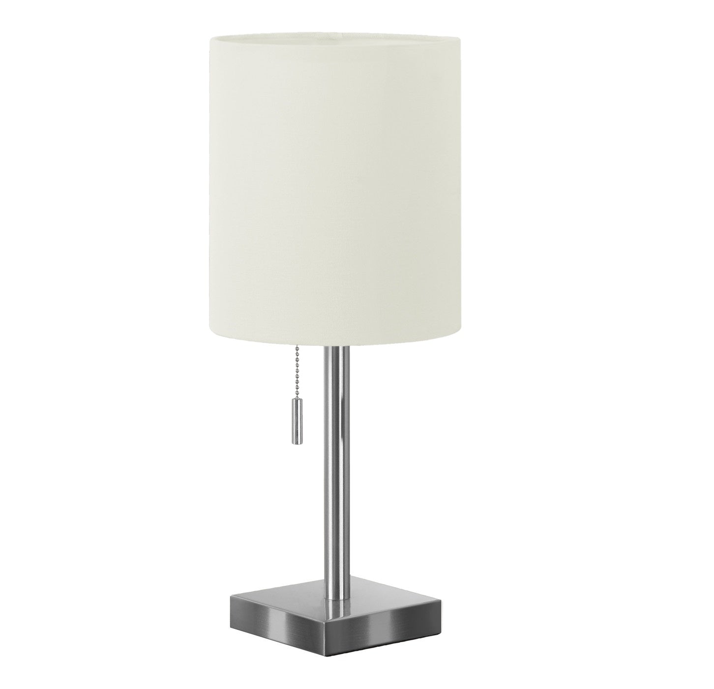 Set Of Two 17'' Silver Metal Candlestick Usb Table Lamps With Ivory Drum Shade