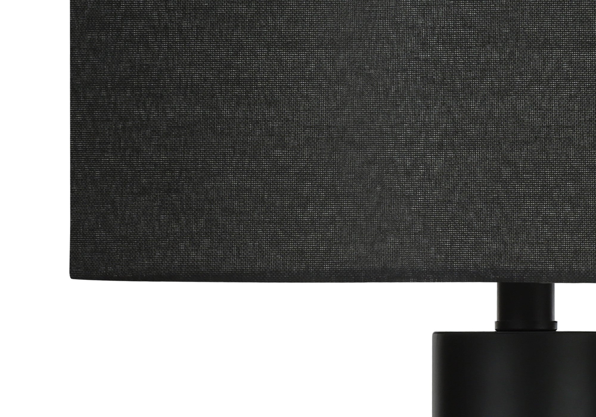28'' Black Metal And Acrylic Cylinder Table Lamp With Black Drum Shade