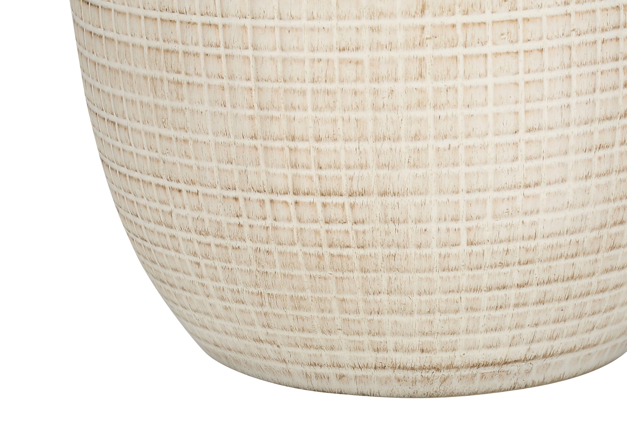 26'' Cream Ceramic Urn Table Lamp With Cream Drum Shade